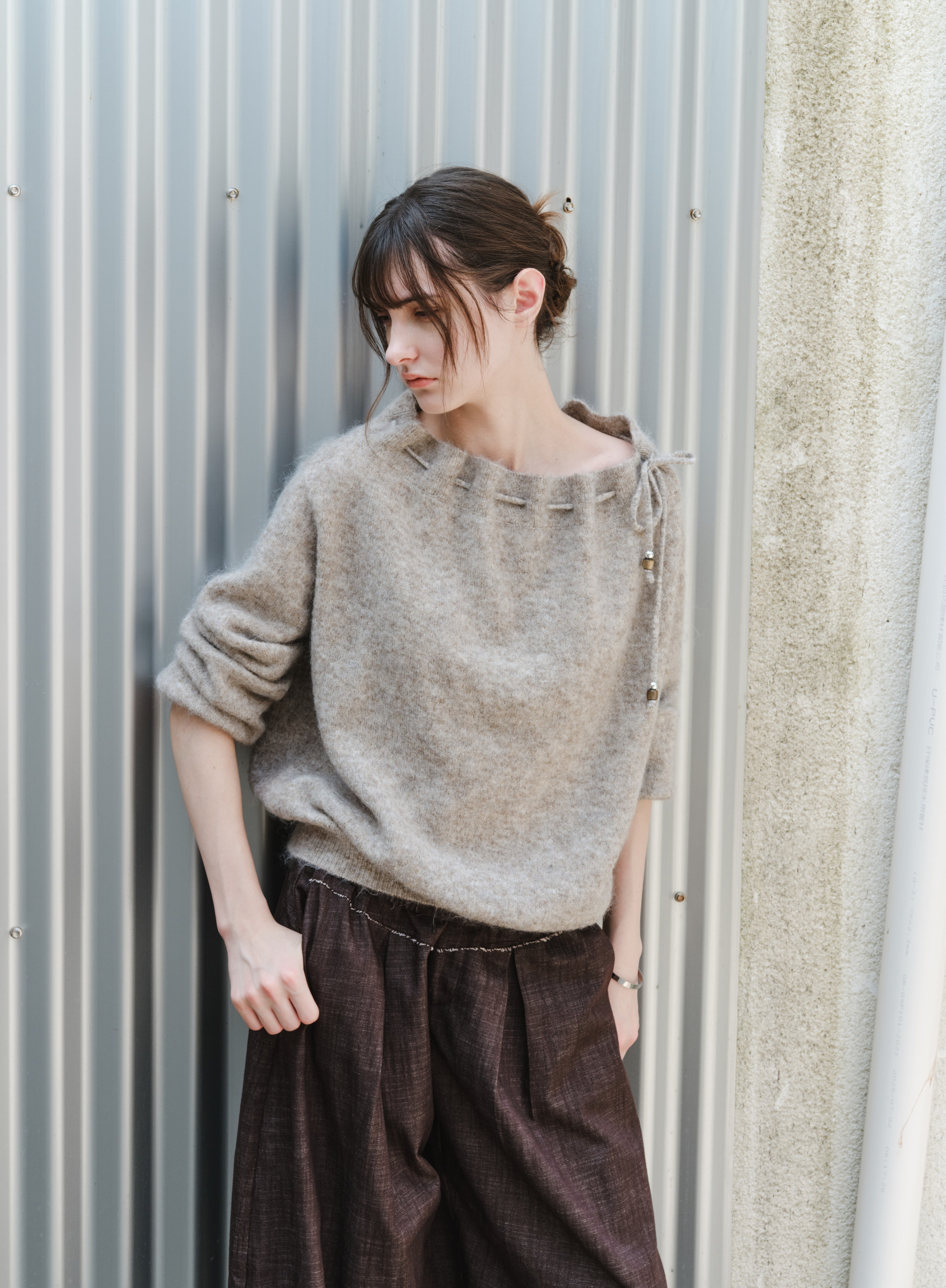 2WAY STRING POUCH SWEATER