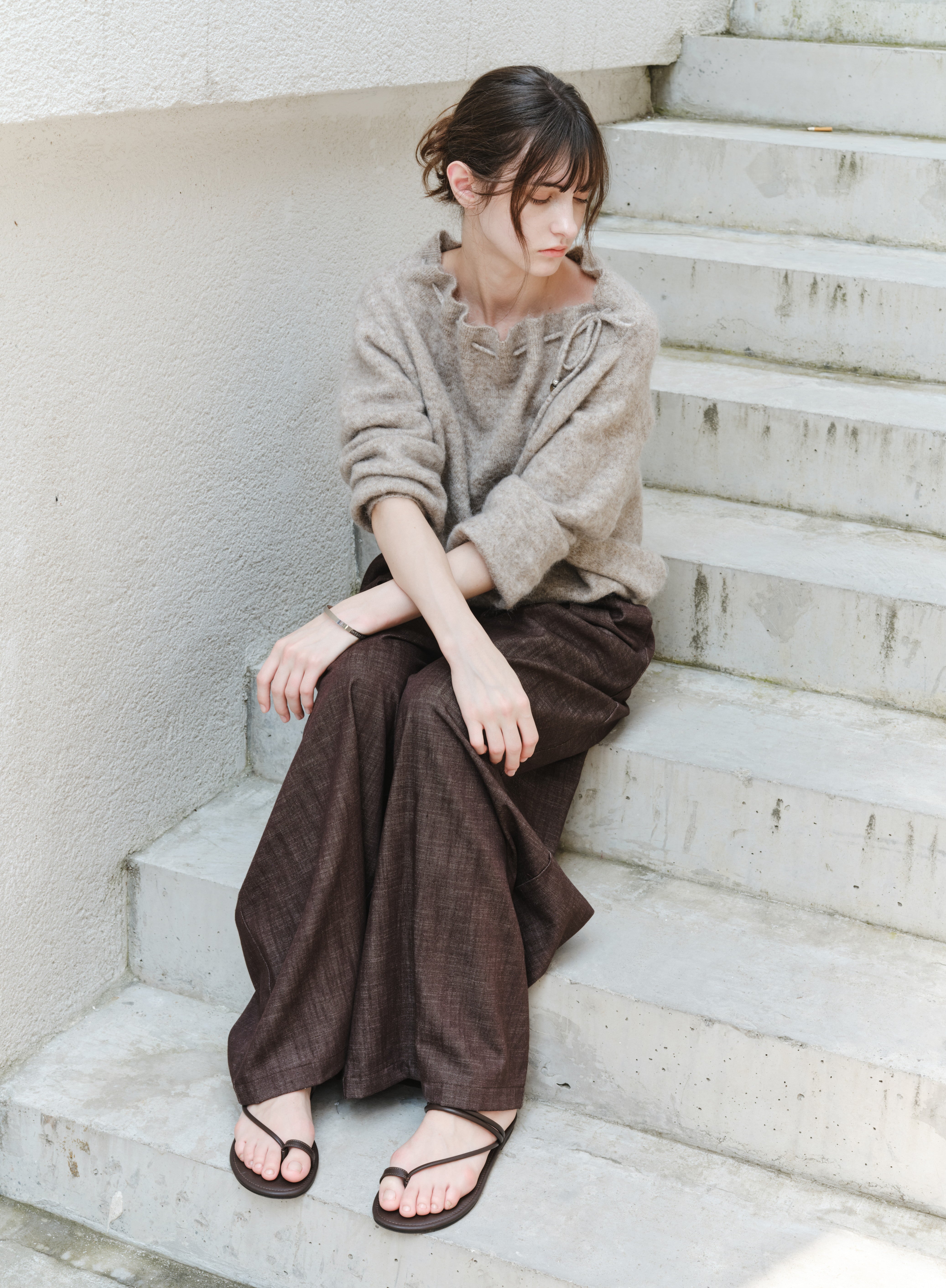 DAMAGE LINE WIDE PANTS