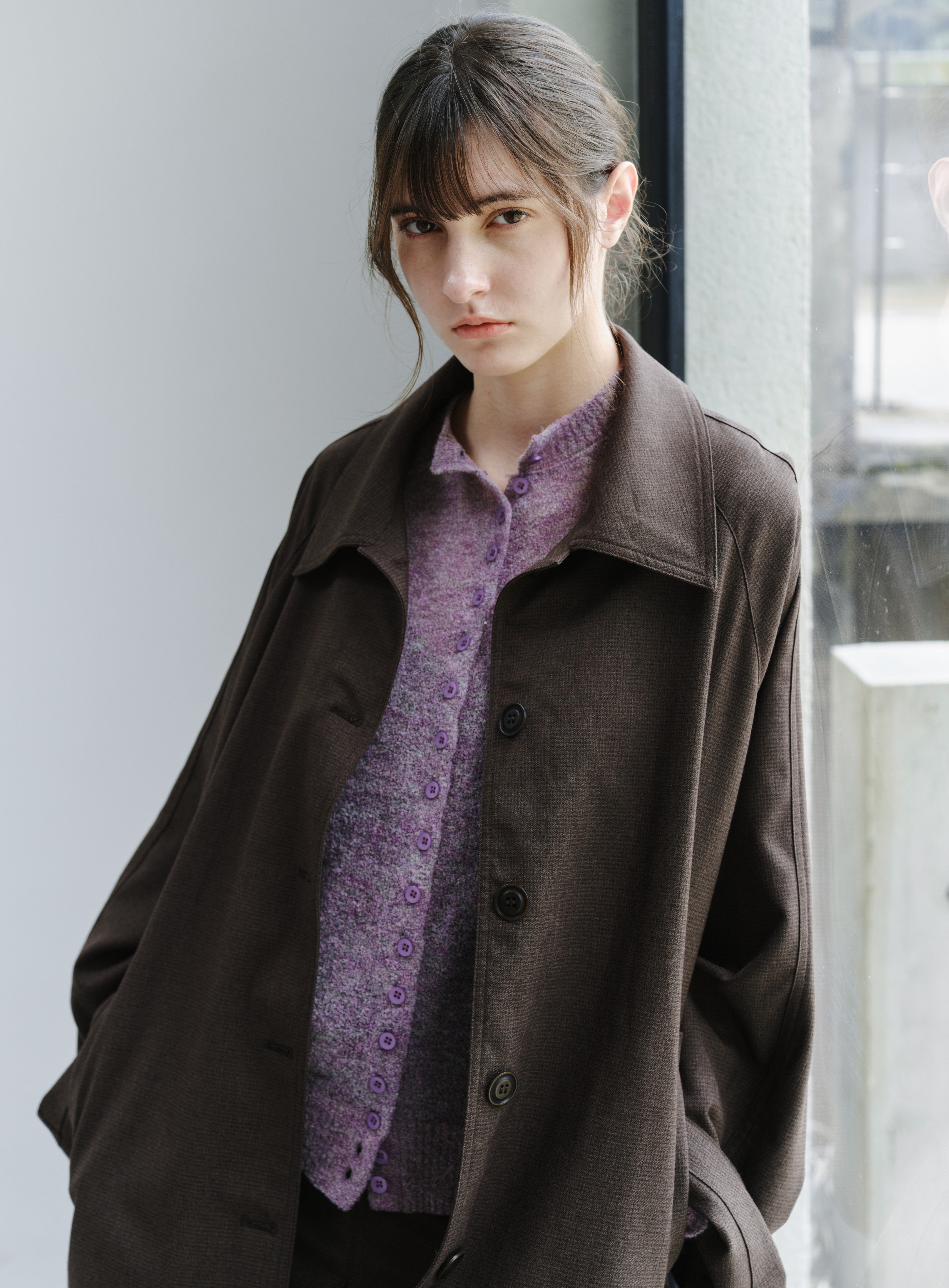 EMBROIDERY HEM MIDI TRENCH