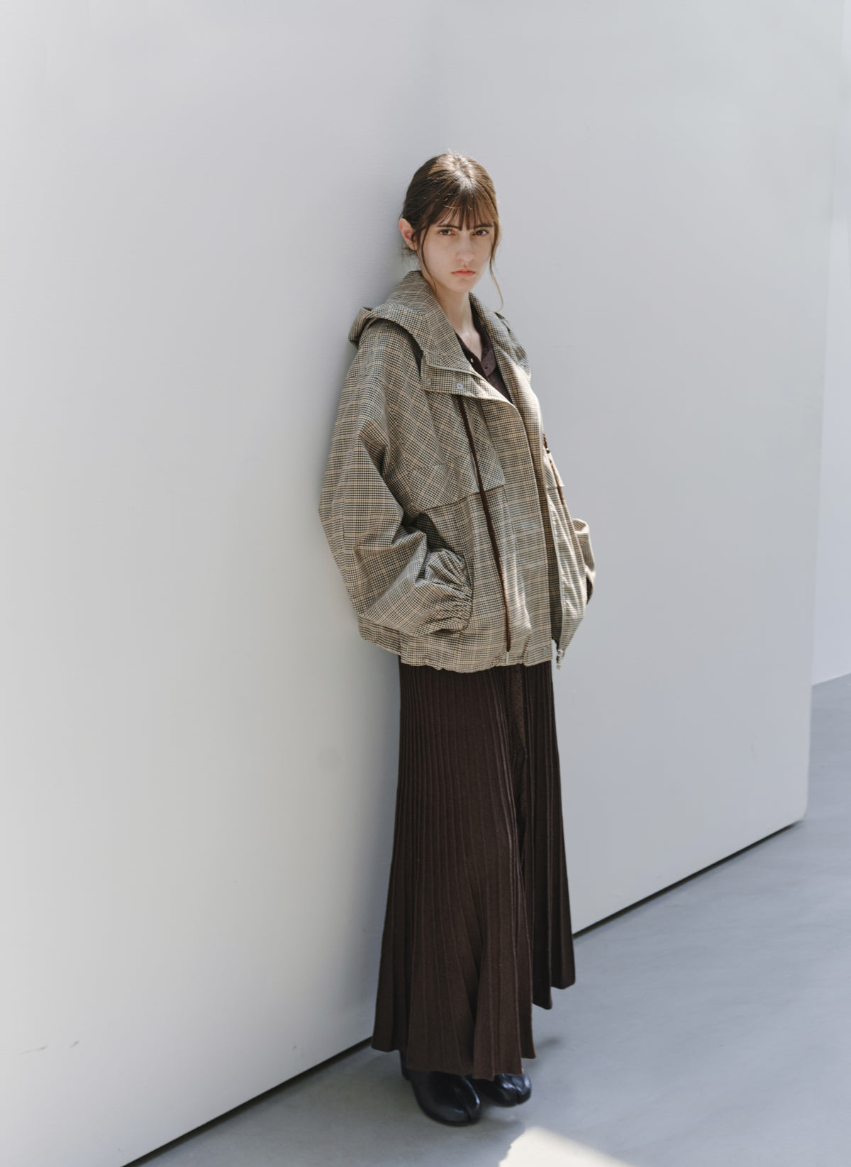 CLASSIC CHECK HOODED BLOUSON