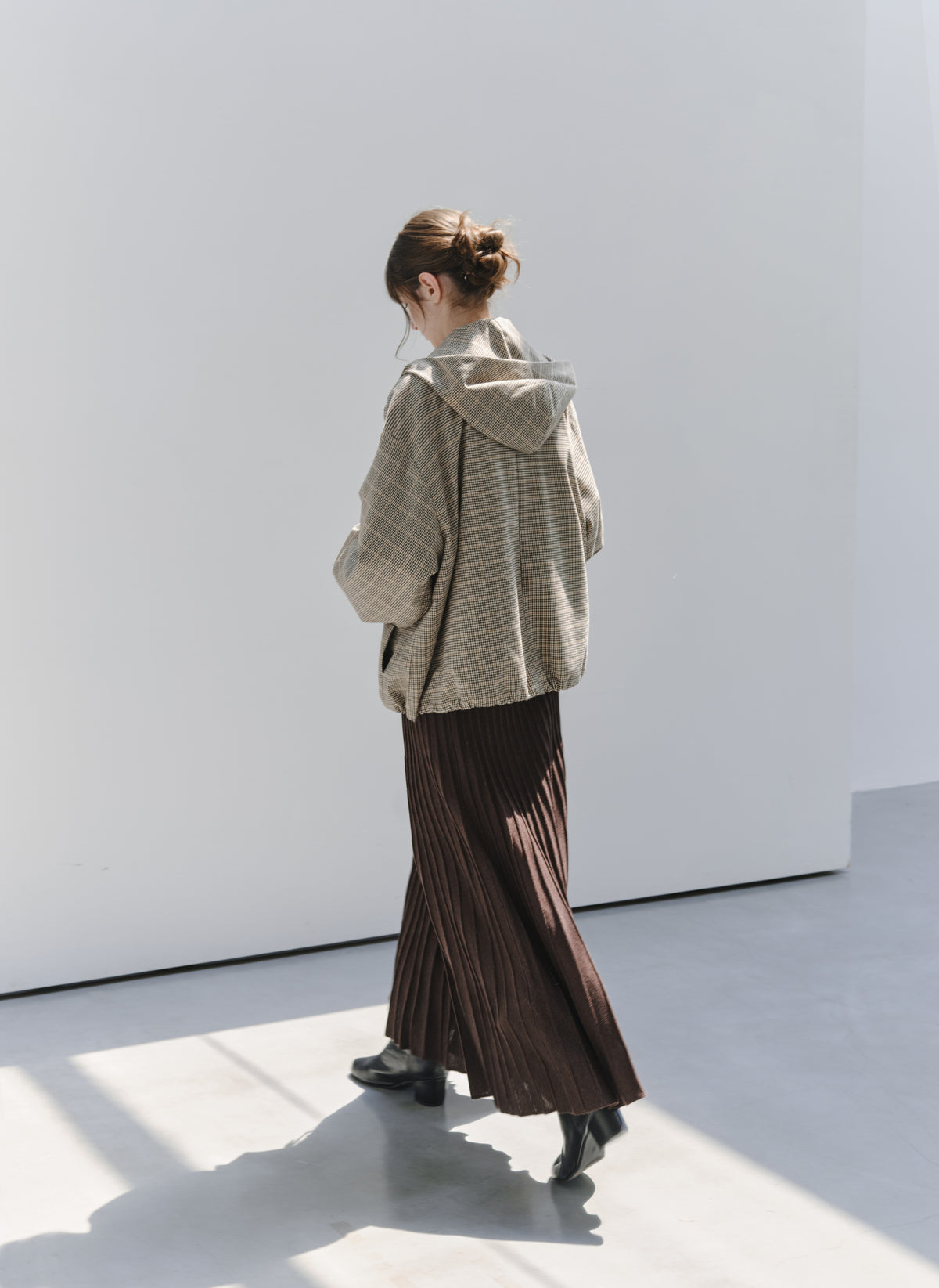 CLASSIC CHECK HOODED BLOUSON