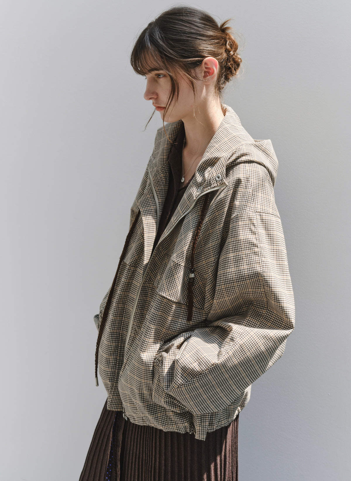 CLASSIC CHECK HOODED BLOUSON