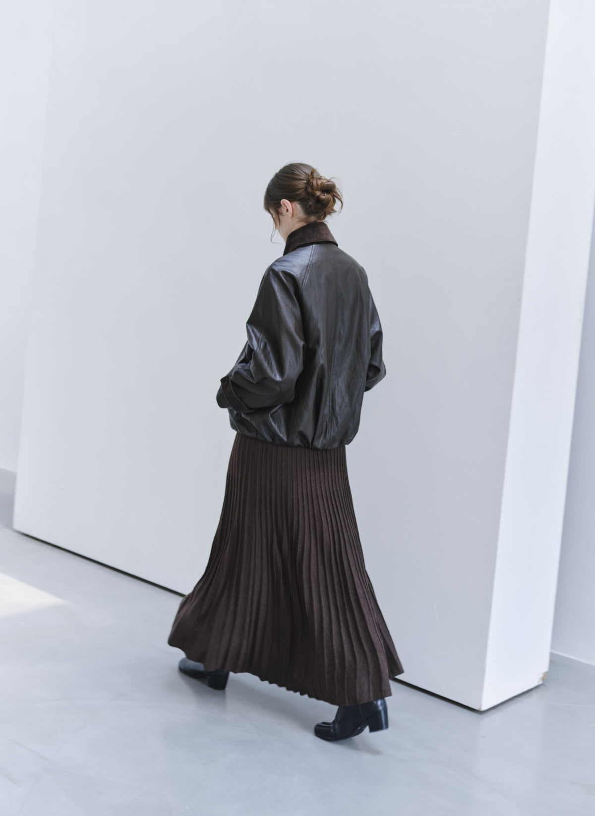 WRAP LAPEL LEATHER TRENCH
