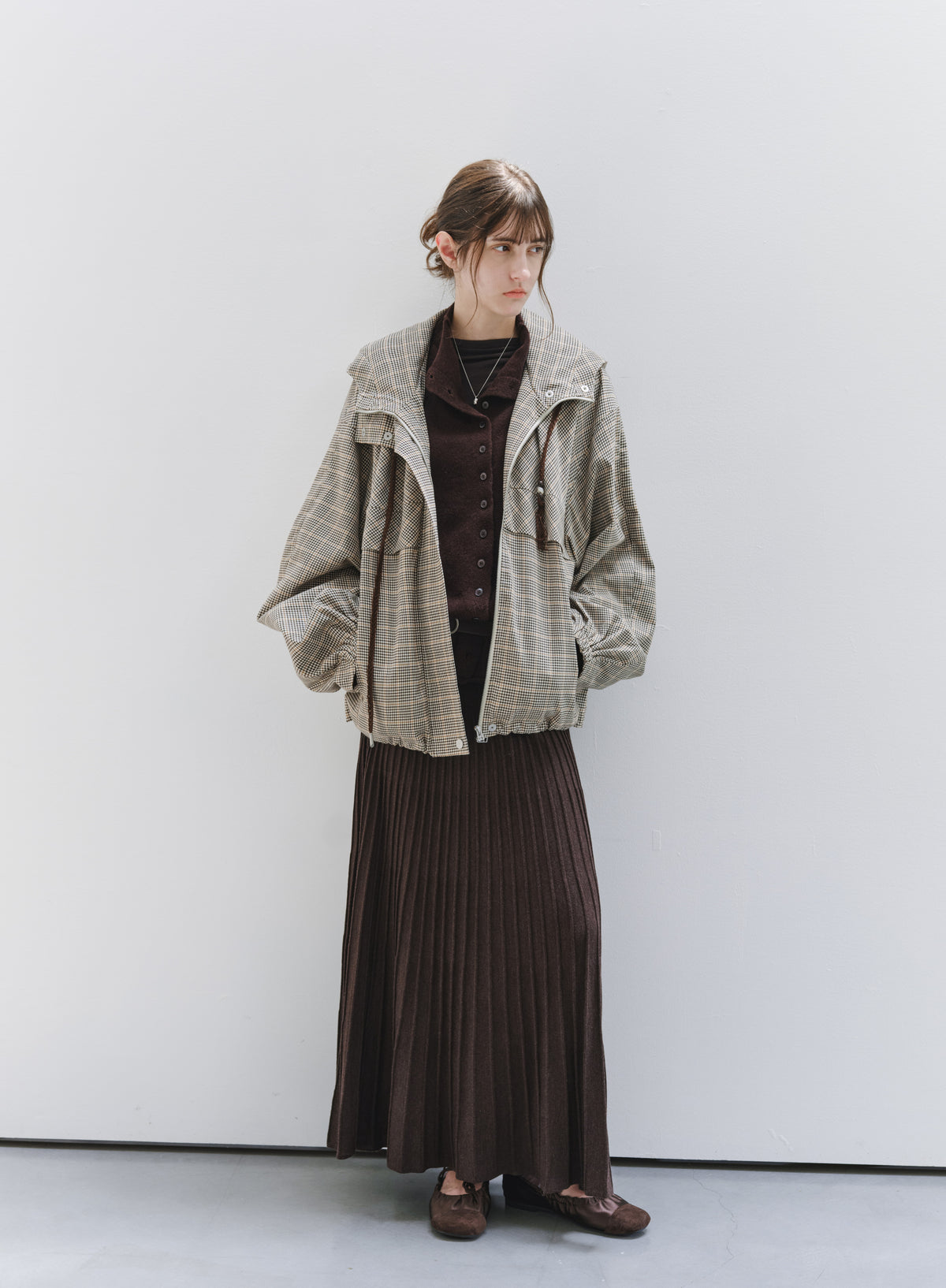 CLASSIC CHECK HOODED BLOUSON