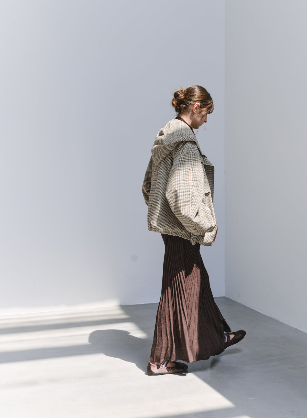 CLASSIC CHECK HOODED BLOUSON