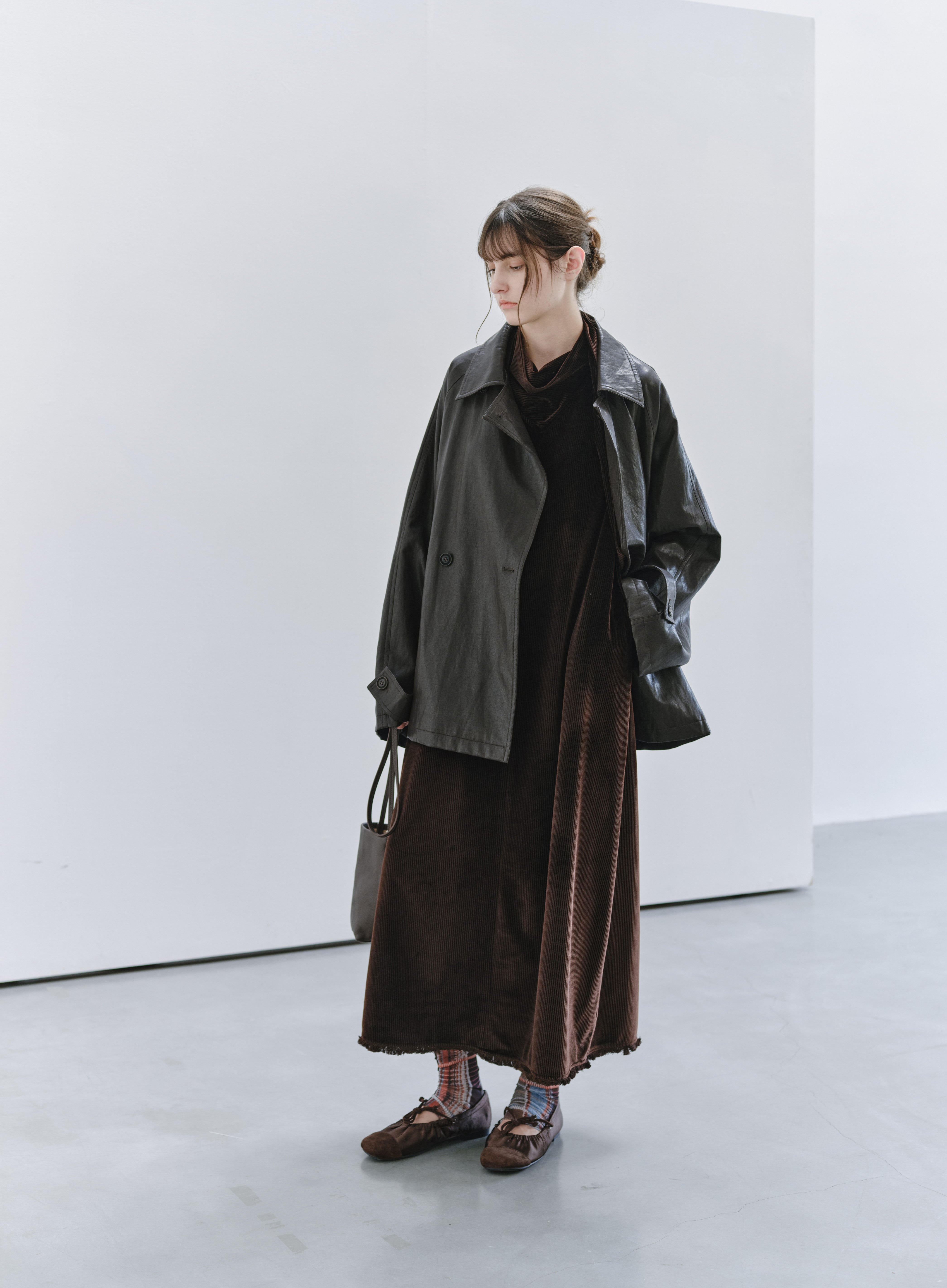 LEATHER TEXTURE CLASSIC TRENCH