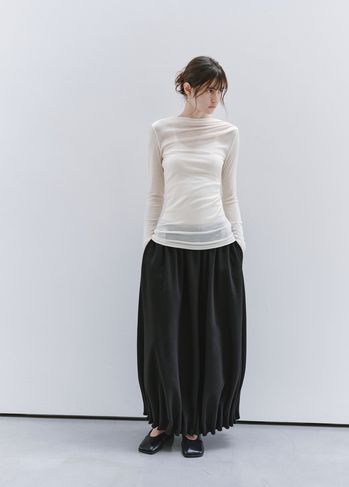 GATHER HEM DRAPE SKIRT