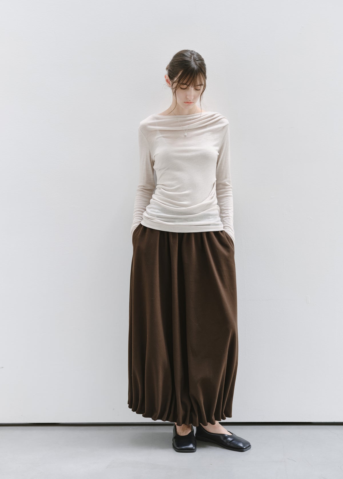 GATHER HEM DRAPE SKIRT