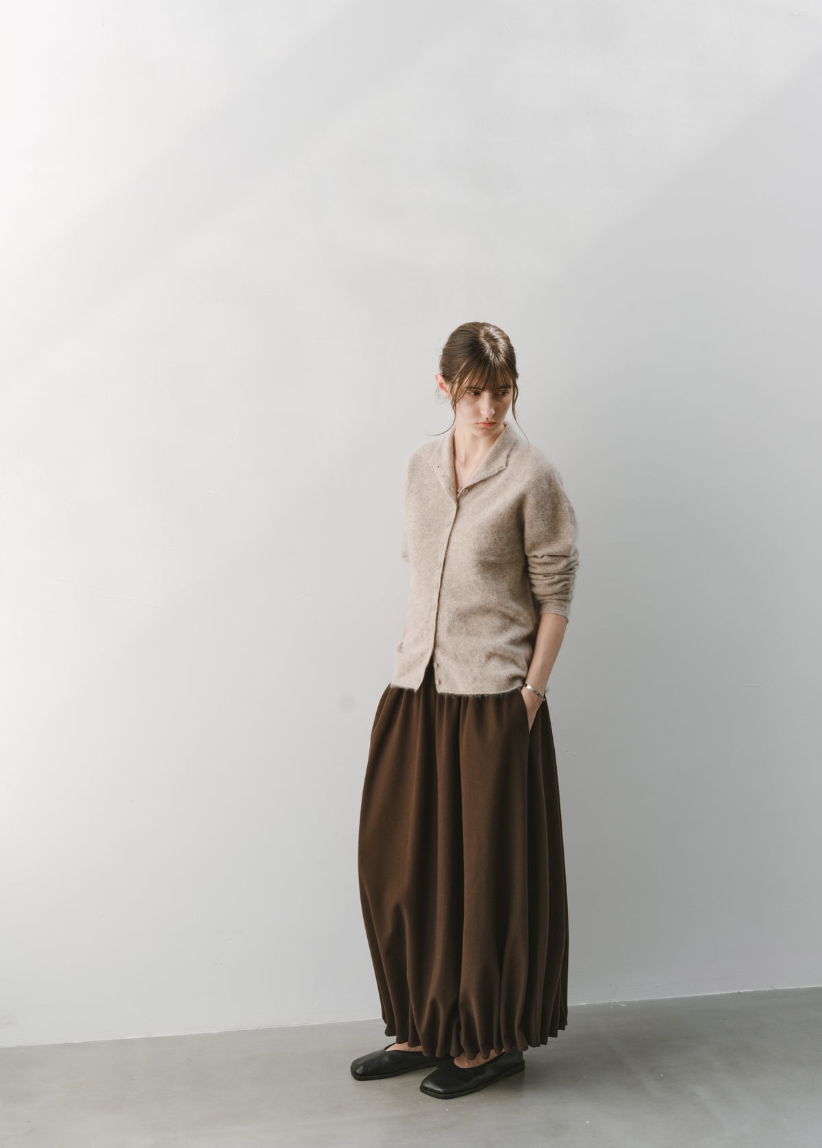 GATHER HEM DRAPE SKIRT