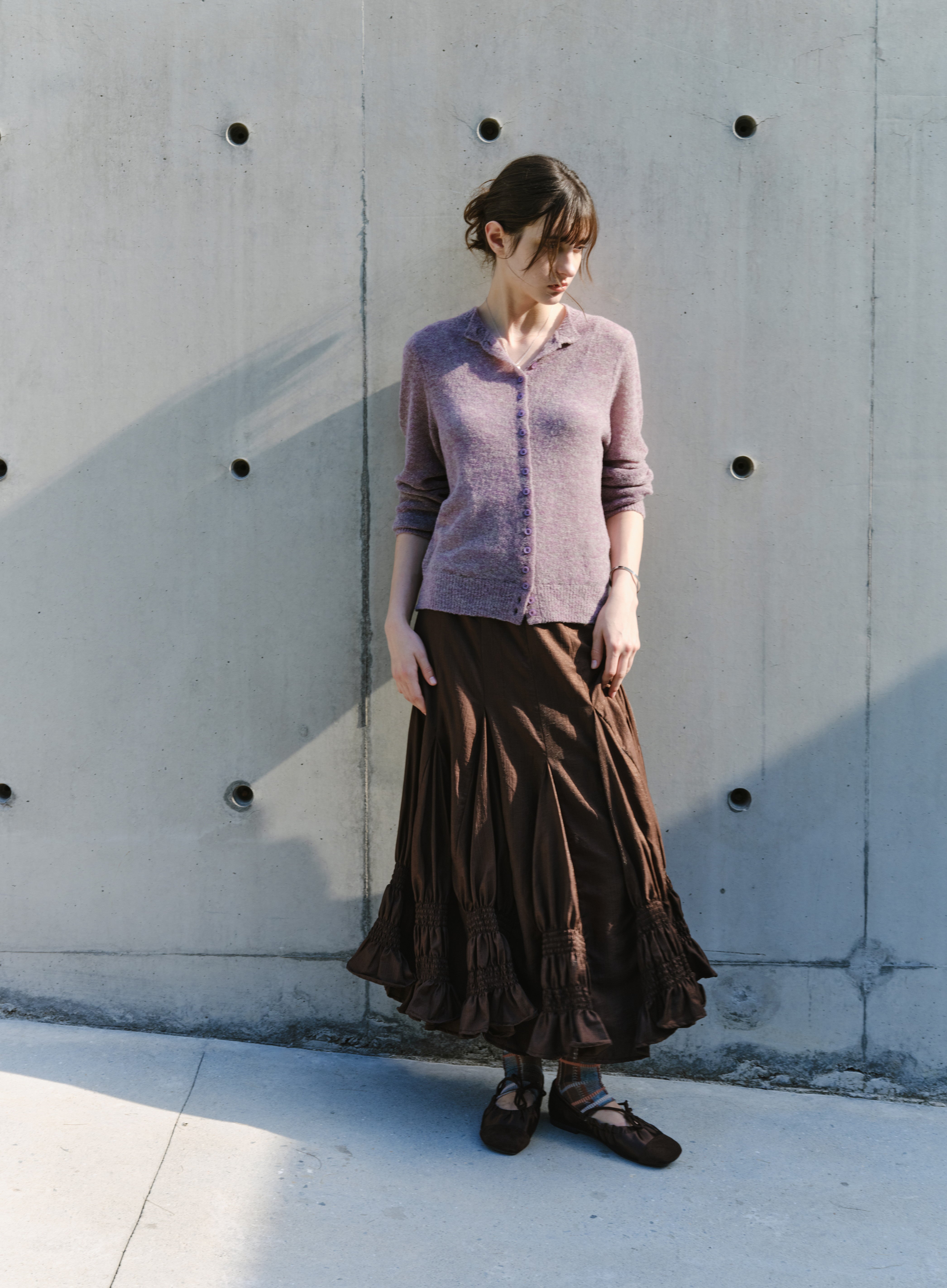 GATHER RUFFLE DESIGN SKIRT