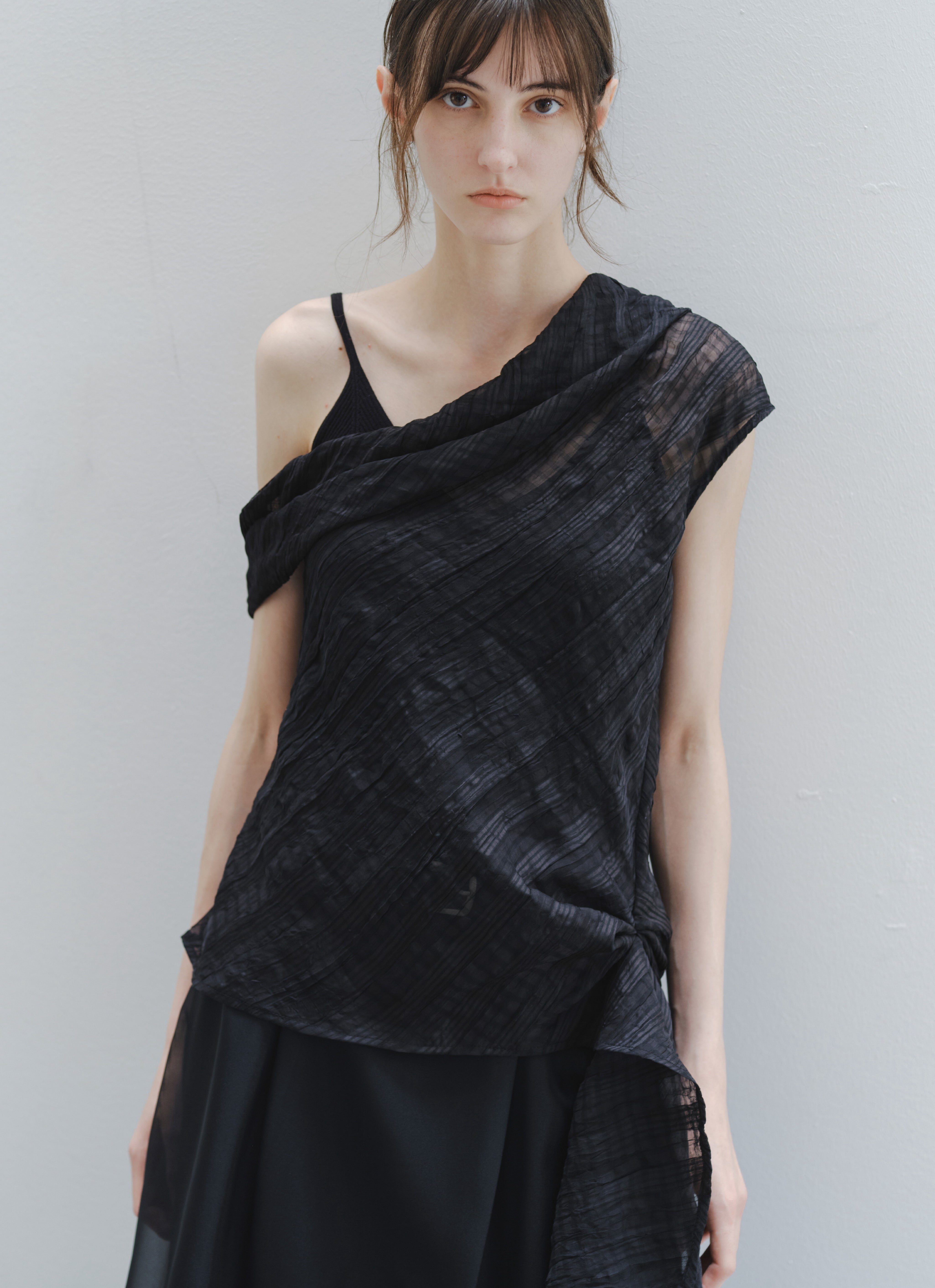 SIDE EDGE CHECK BLOUSE