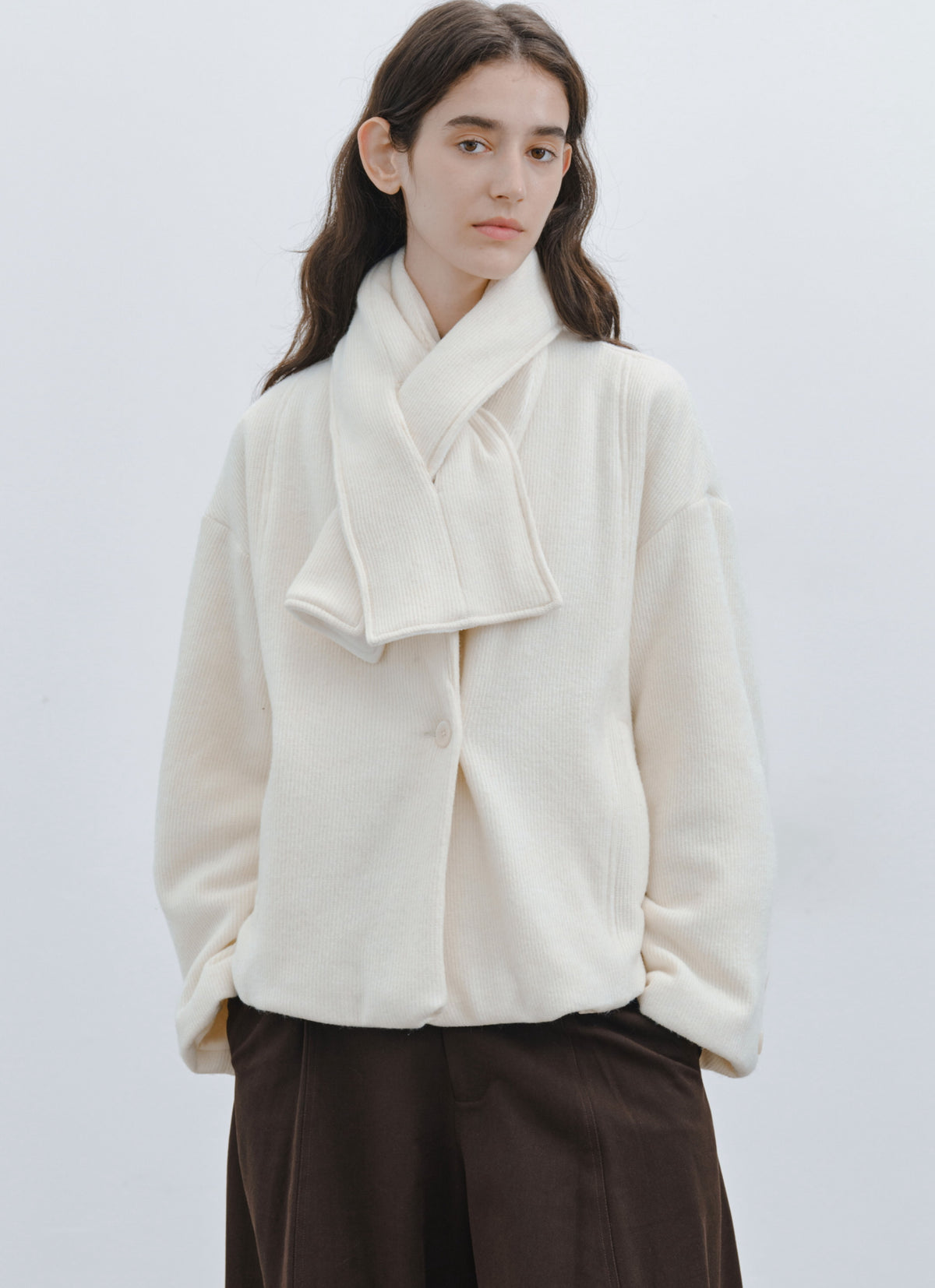WARM TEXTURE SCARF JACKET