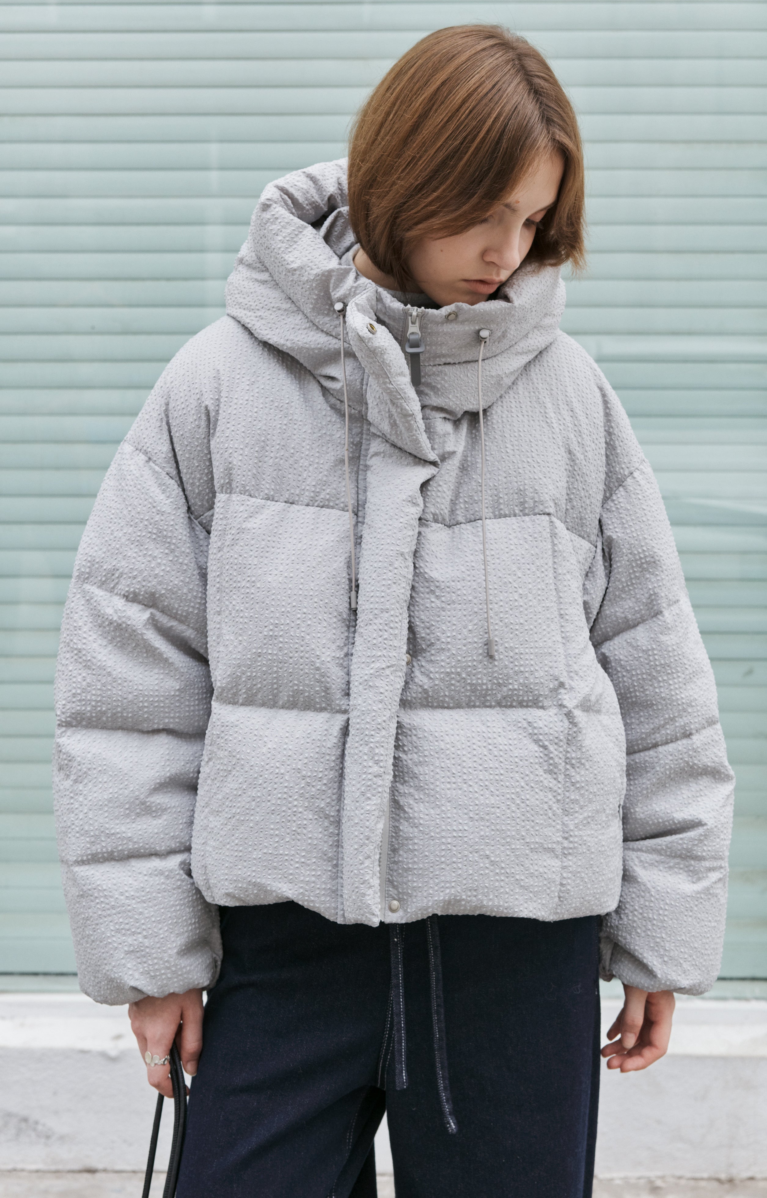 PUFF TEXTURE HOODED DOWN / 퍼프 텍스처 푸드 다운