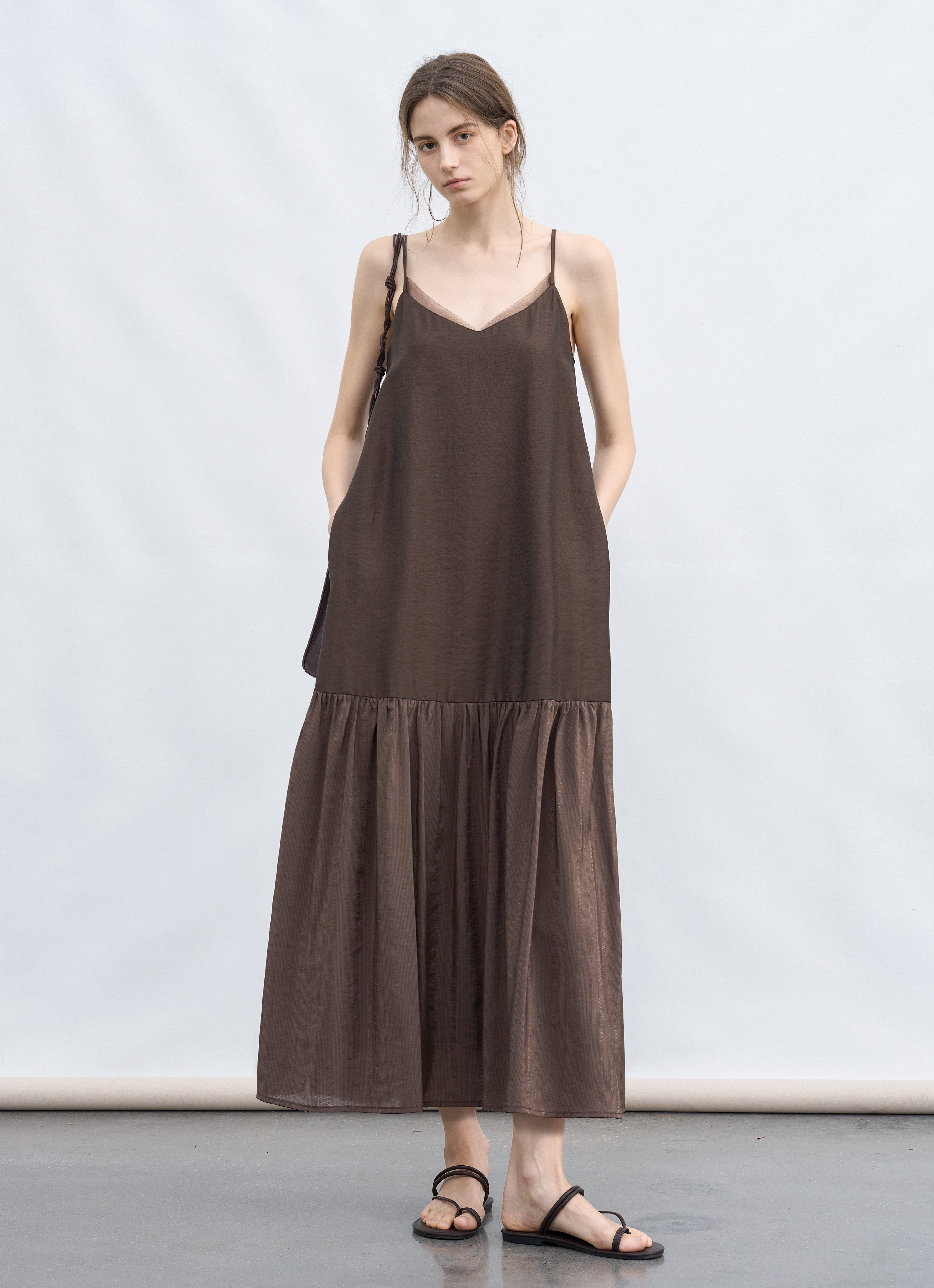 FLOW TEXTURE DOCKING DRESS / フローテクスチャードッキングワンピース