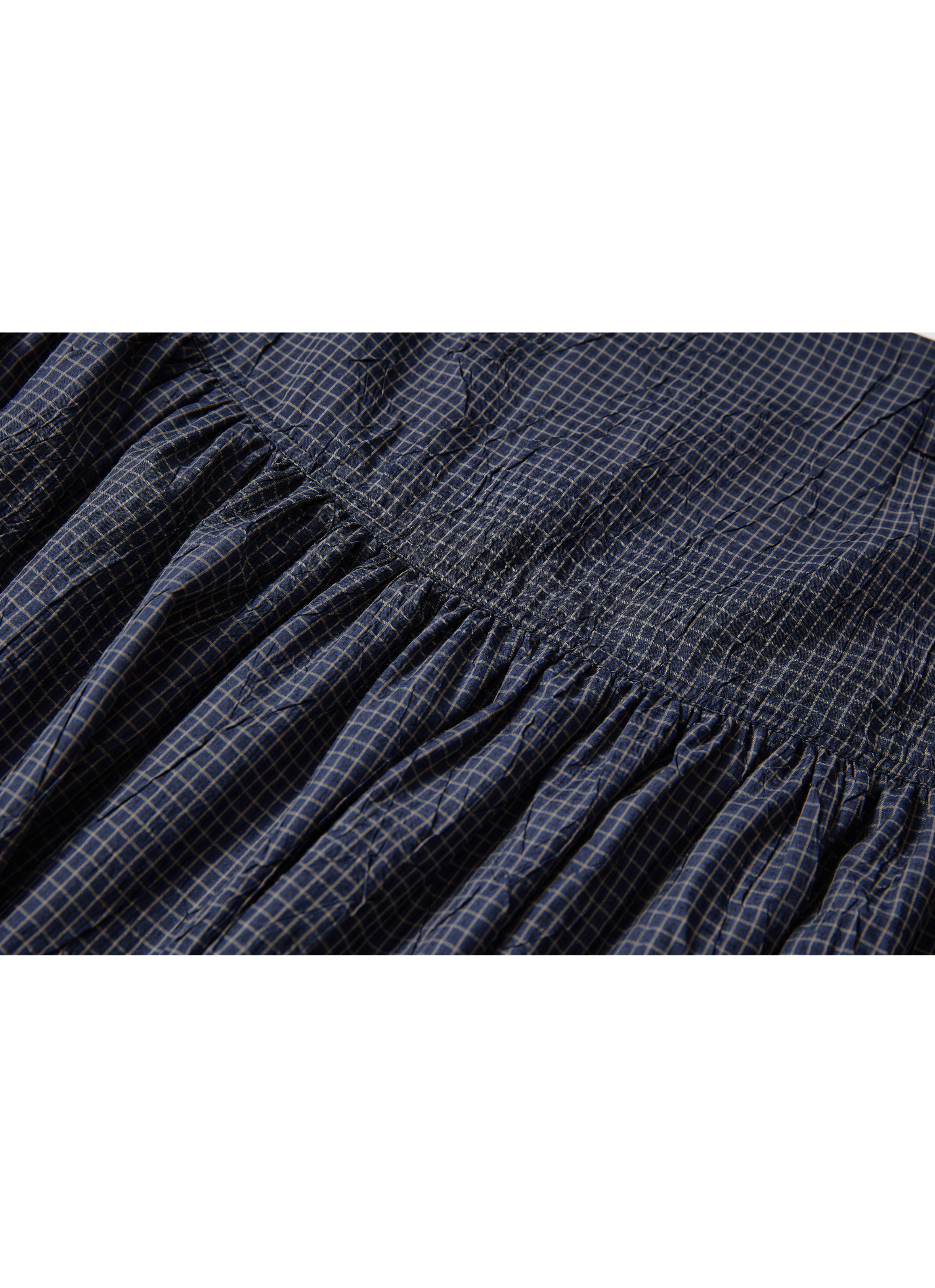 GRID CHECK BALLOON SKIRT