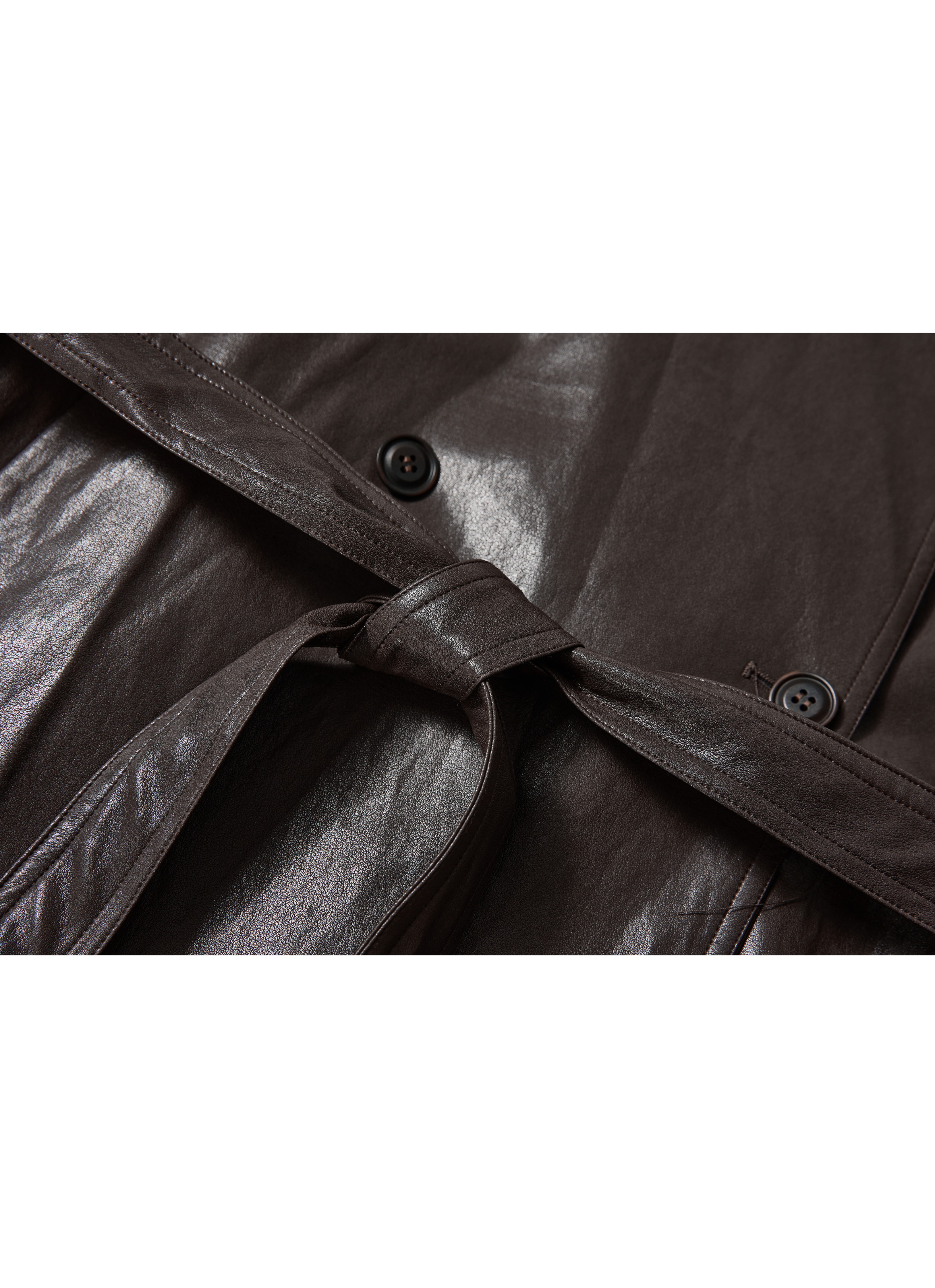 LEATHER TEXTURE CLASSIC TRENCH