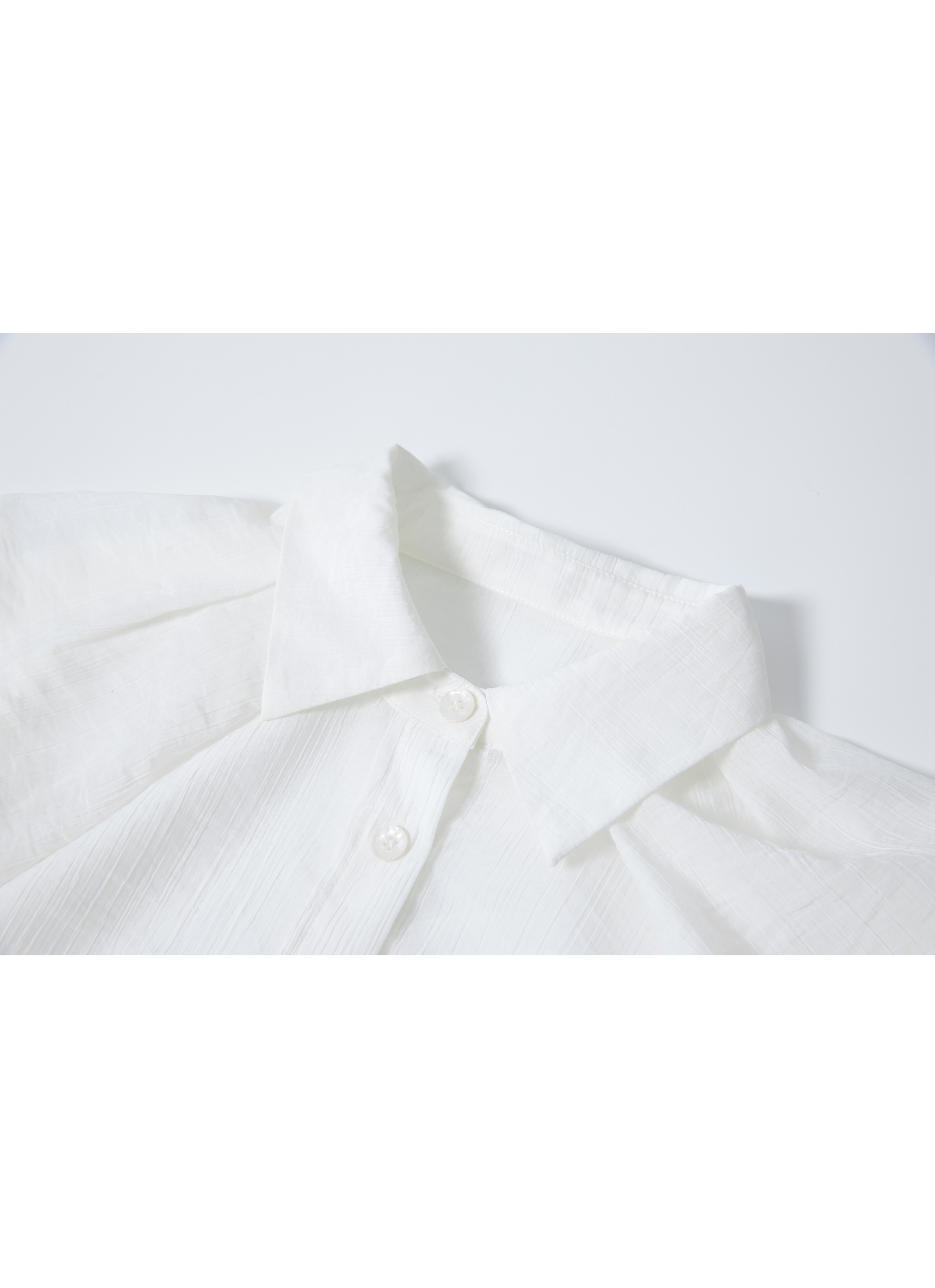 BALLOON SLEEVE DRAPE SHIRT