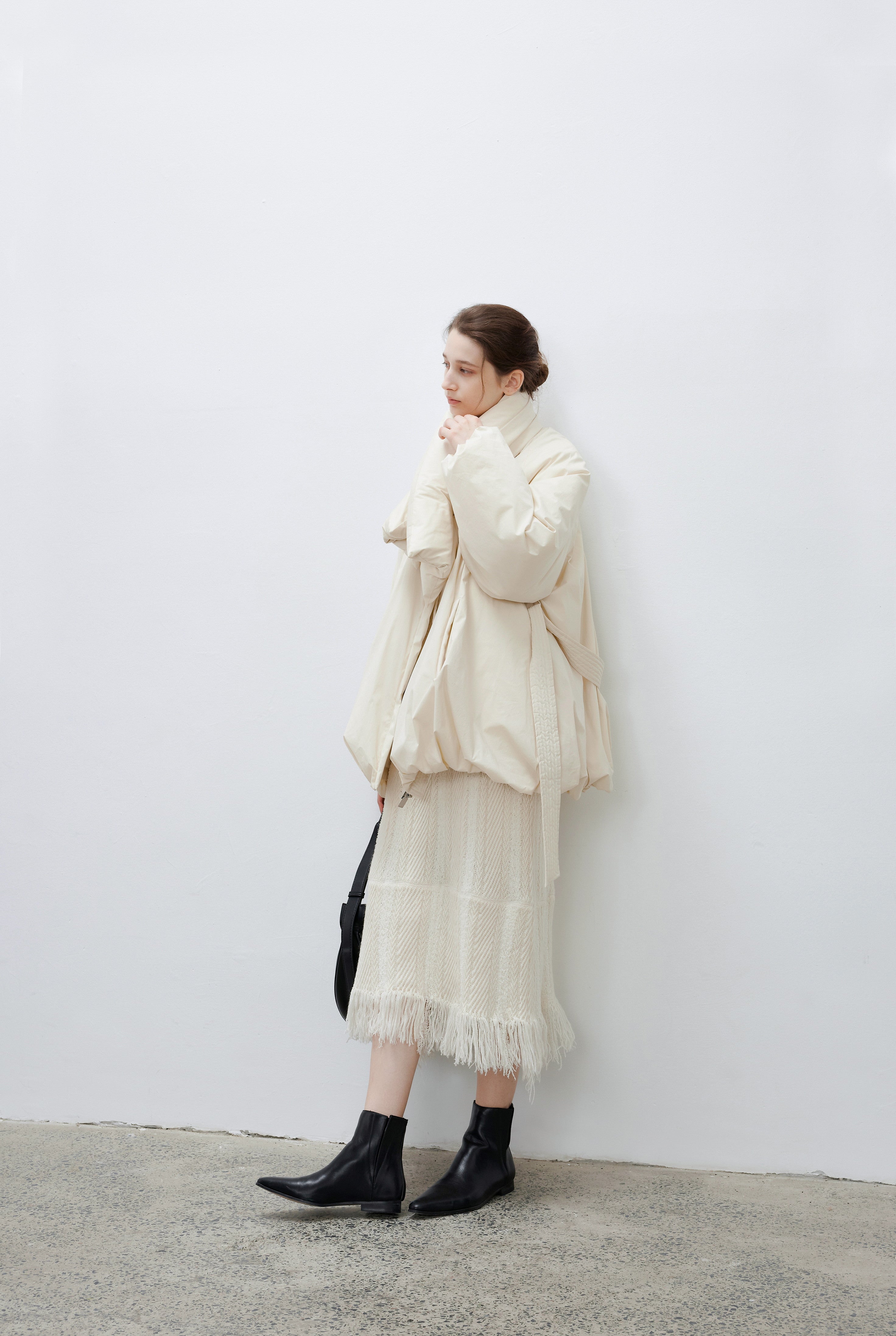 FRINGE STRIPED HOOD DRESS / フリンジストライプフードワンピース