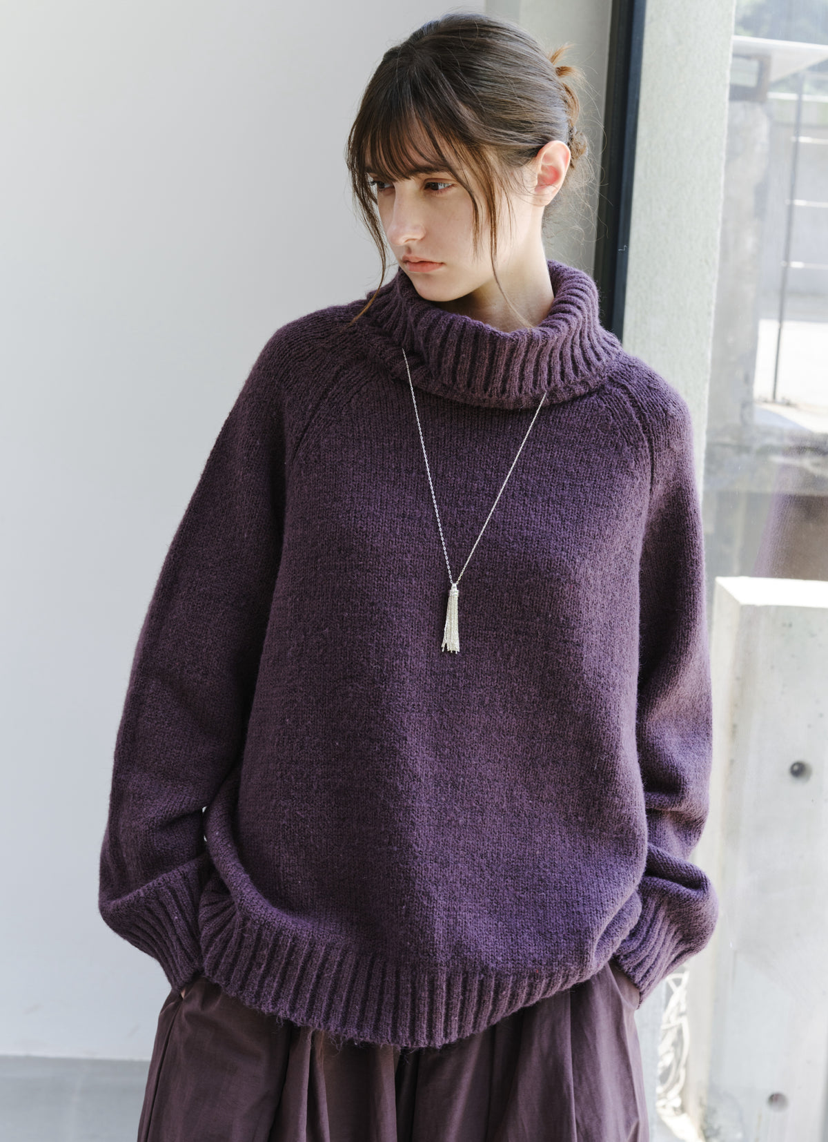 CHUNKY KNIT TURTLE SWEATER