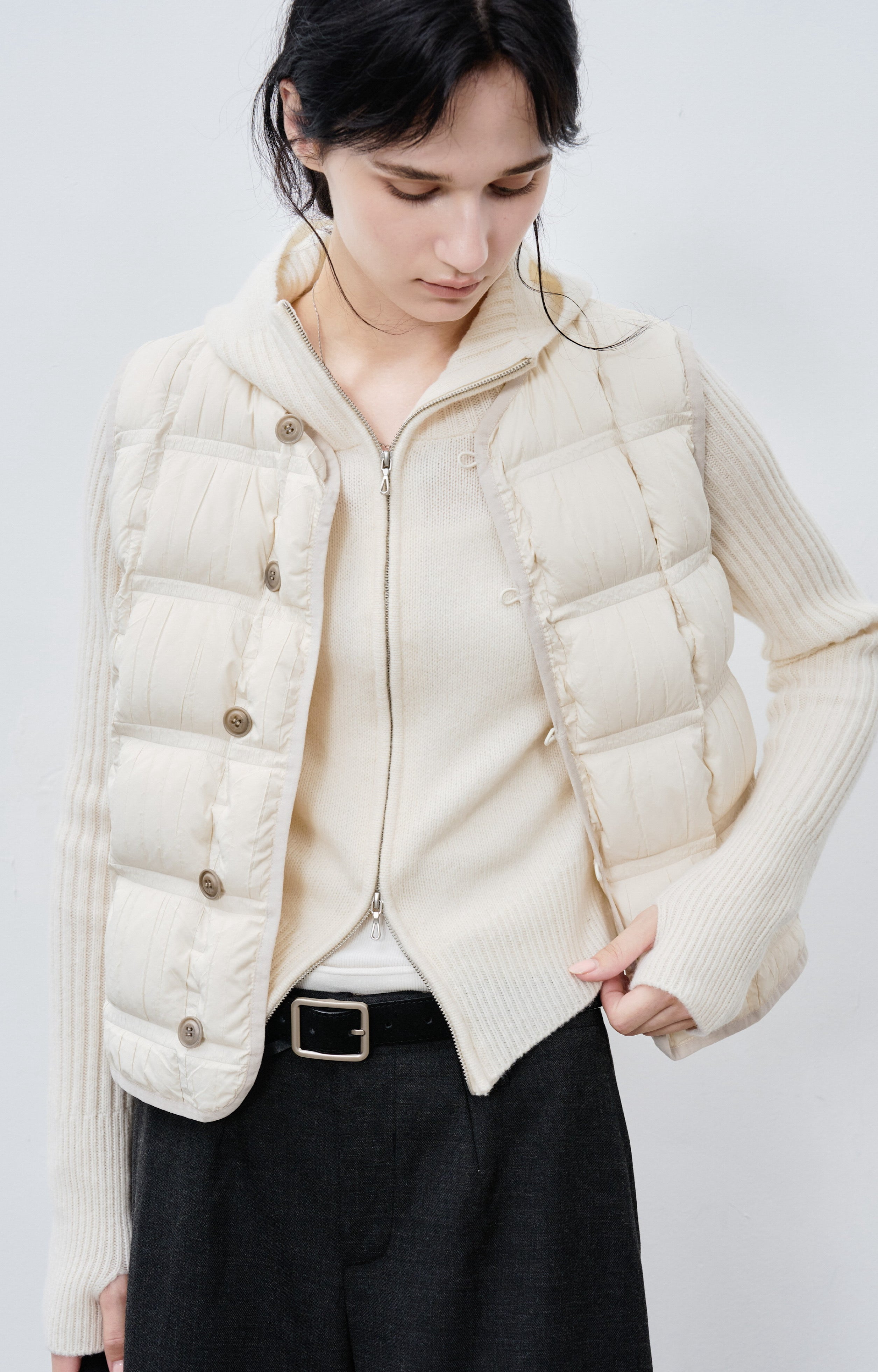 WRINKLE BLOCK DOWN VEST / リンクルブロックダウンベスト