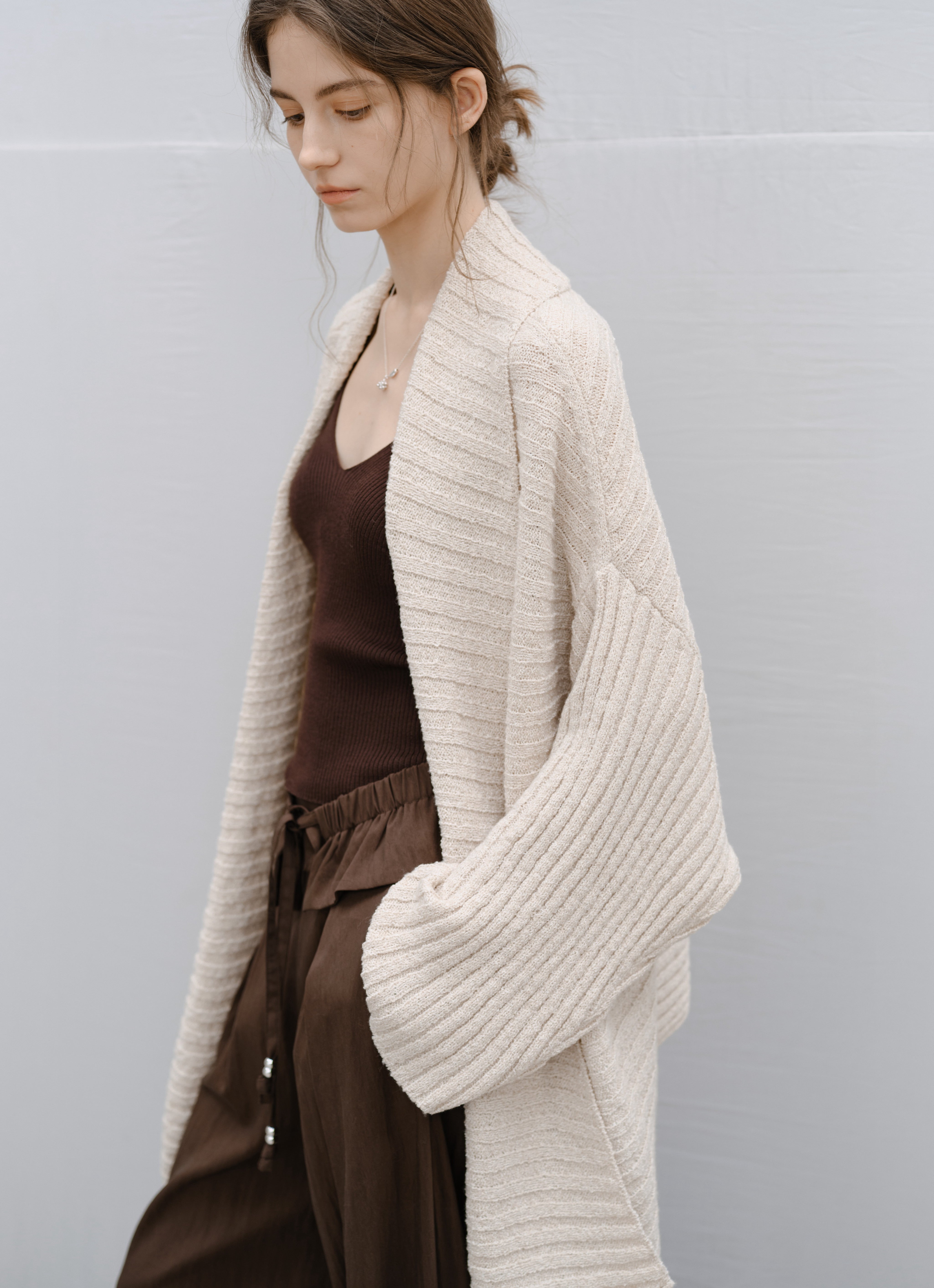 FLARE SOFT KNIT CARDIGAN / フレアソフトニットカーディガン