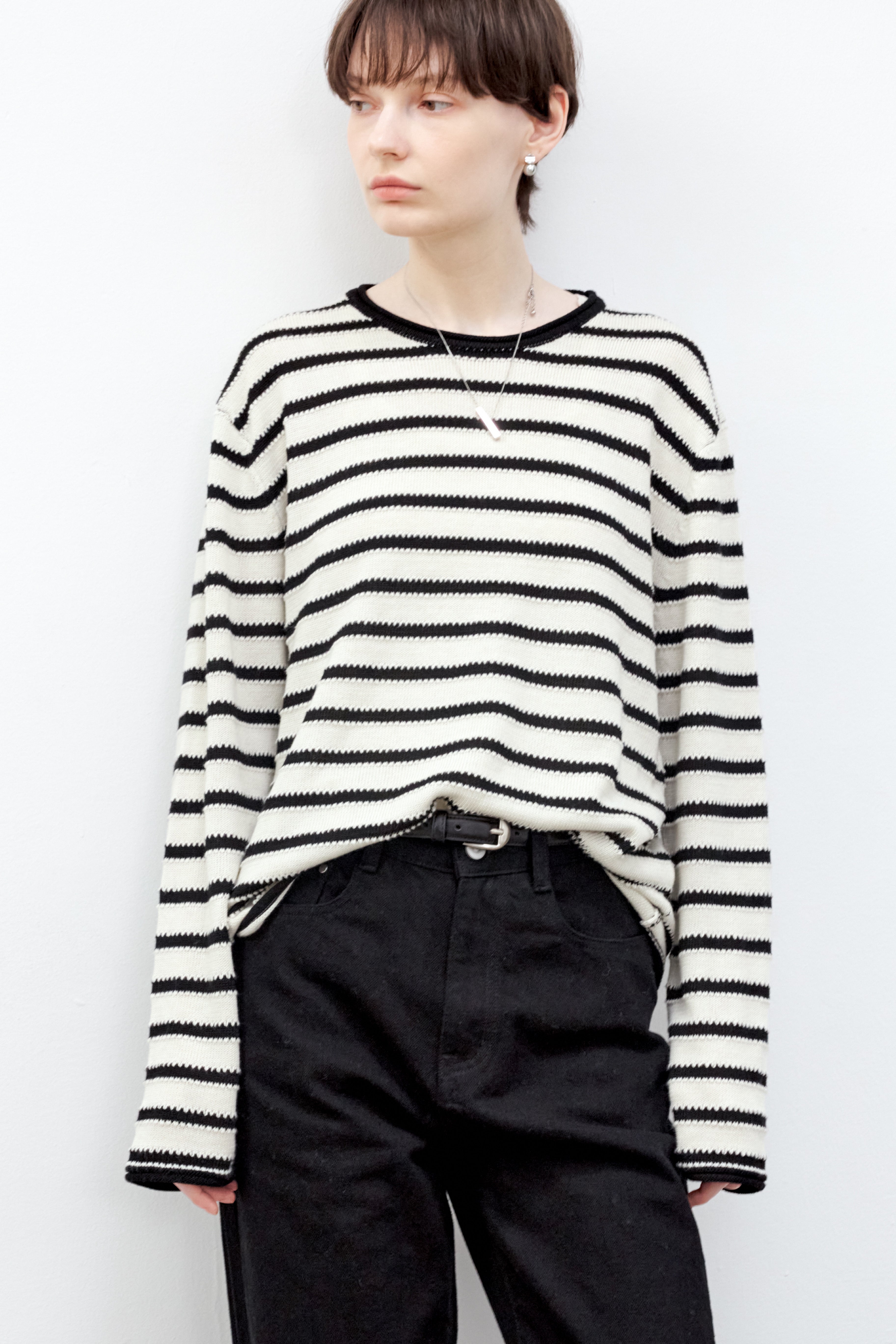 FULL STRIPE LOOSE SWEATER