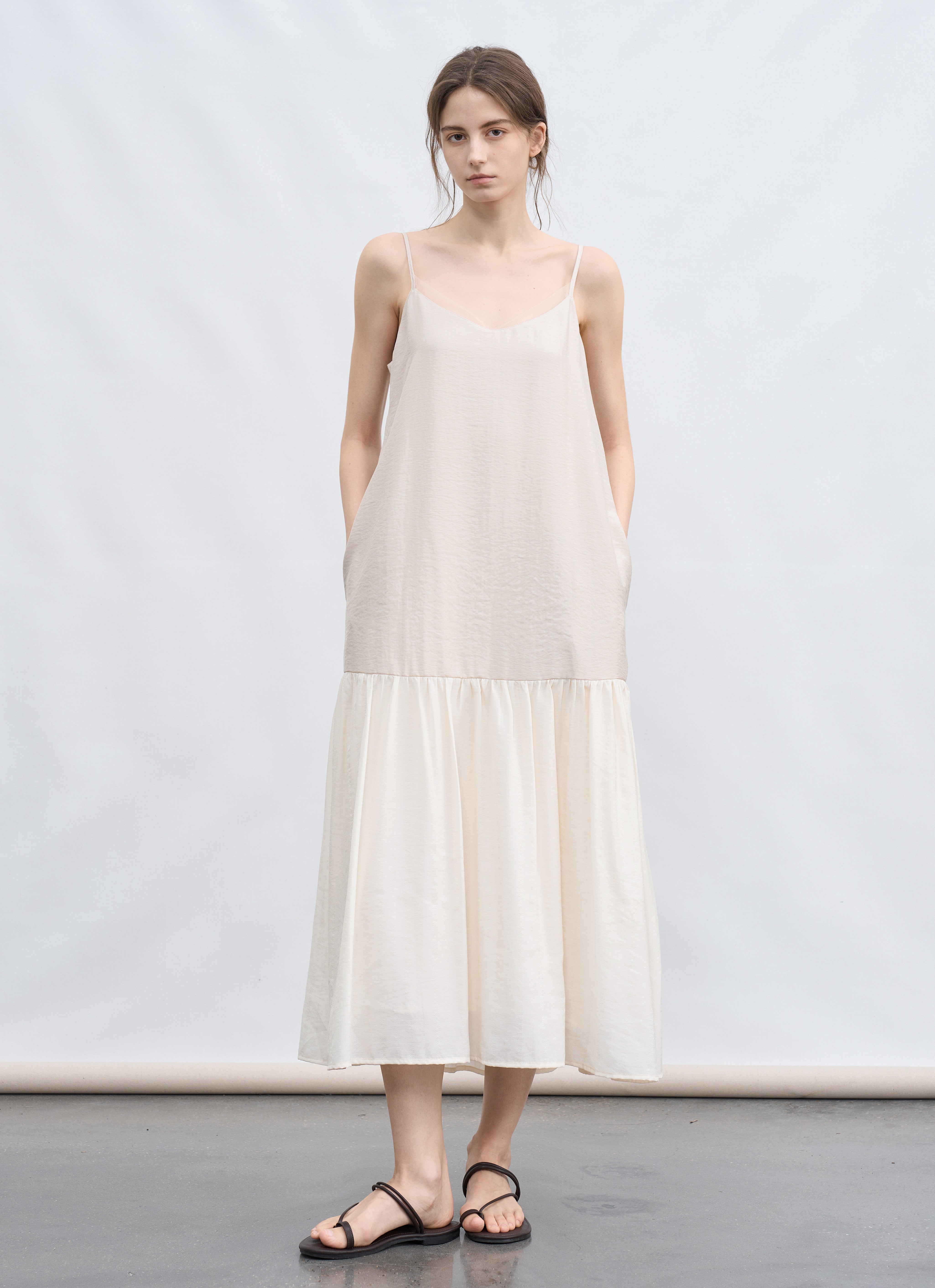 FLOW TEXTURE DOCKING DRESS / フローテクスチャードッキングワンピース