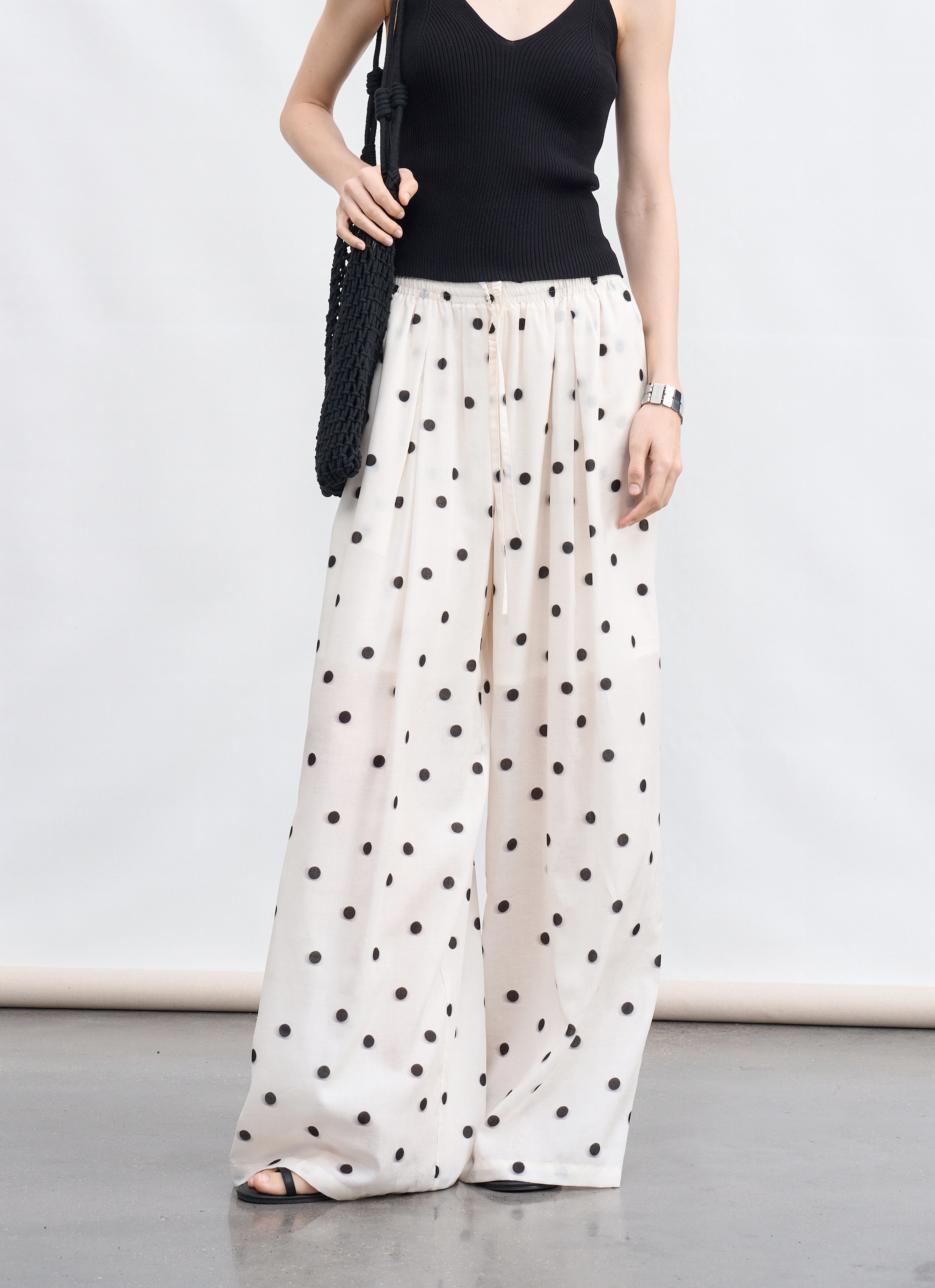 POLKA DOT SMOOTH PANTS / ポルカドットスムースパンツ