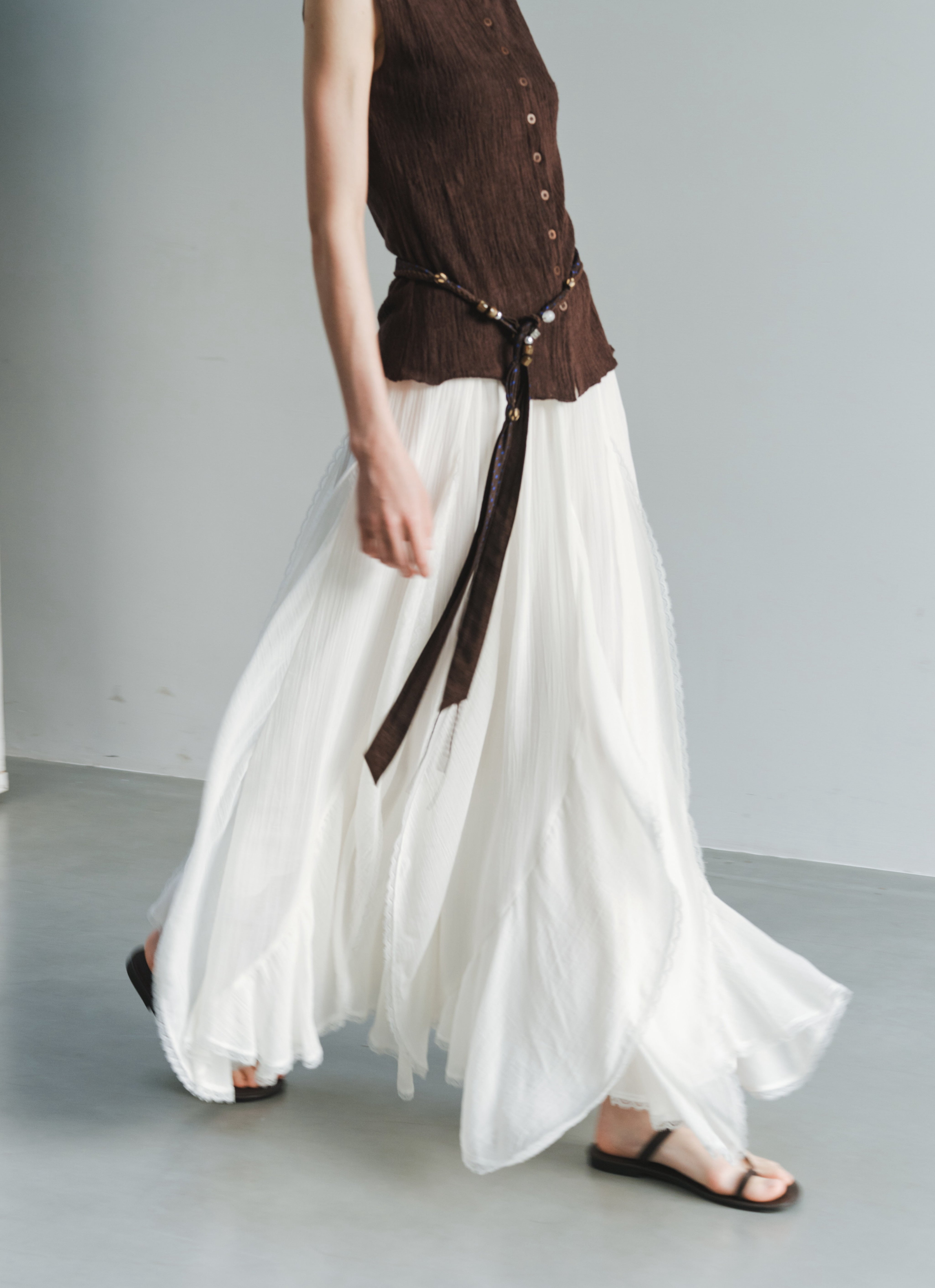FRILL LACE TIERED SKIRT / フリルレースティアードスカート