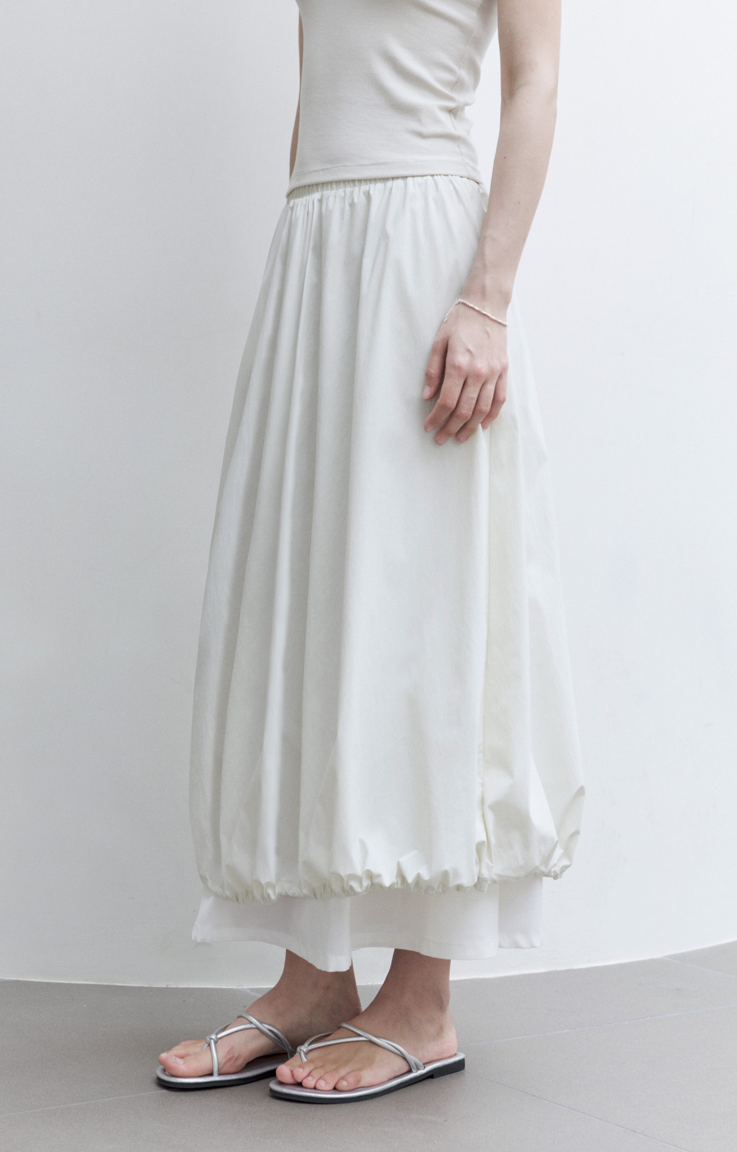 UV CUT FLARE BALLOON SKIRT/UV 컷 플레어 풍선 스커트