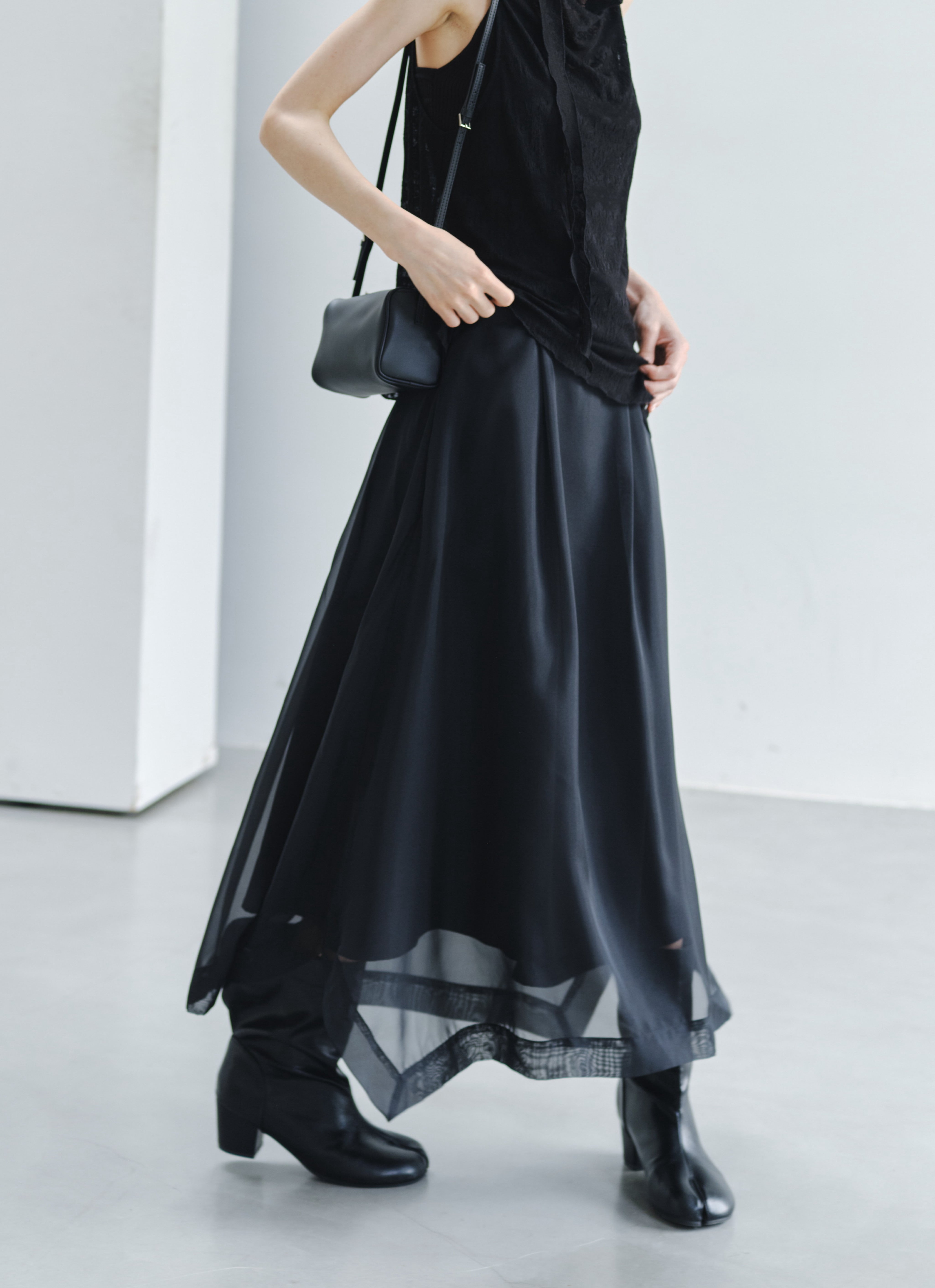 SHEER VEIL LAYERED SKIRT / シアーベールレイヤードスカート