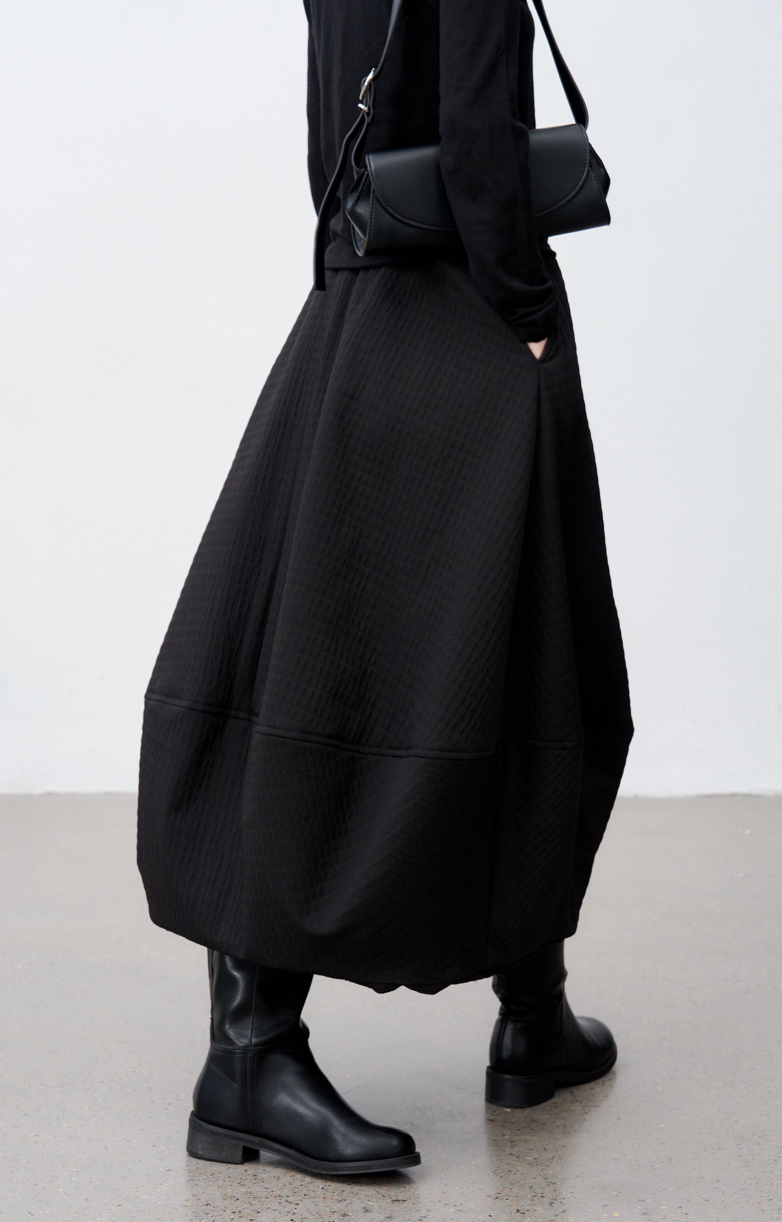 新品タグ付　2025モデル　ジャスグリッティー　ベルト付バルーンスカート JACQUARD GRID BALLOON SKIRT / ジャガードグリッドバルーンスカート