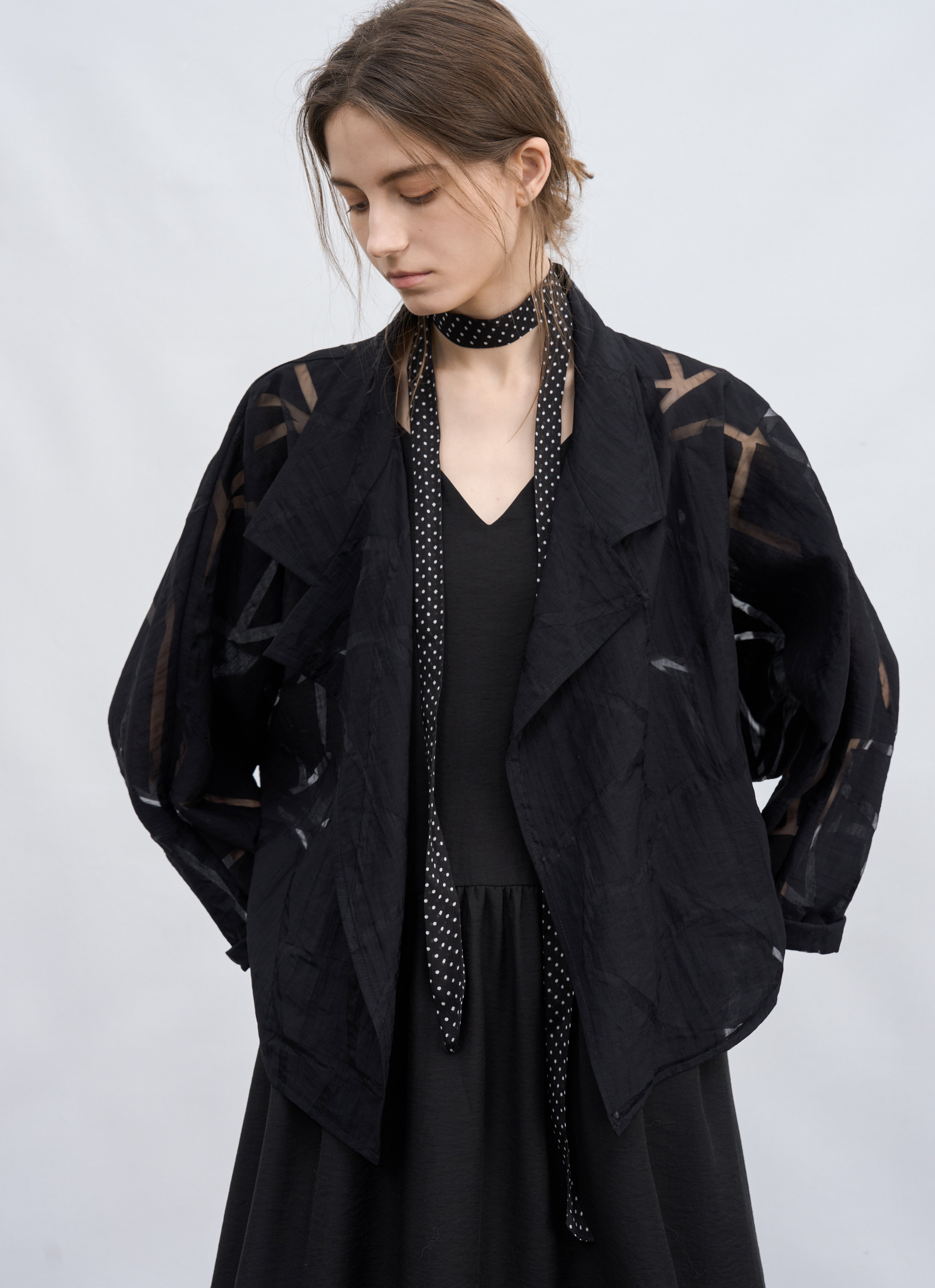 GEOMETRIC SHEER LIGHT JACKET