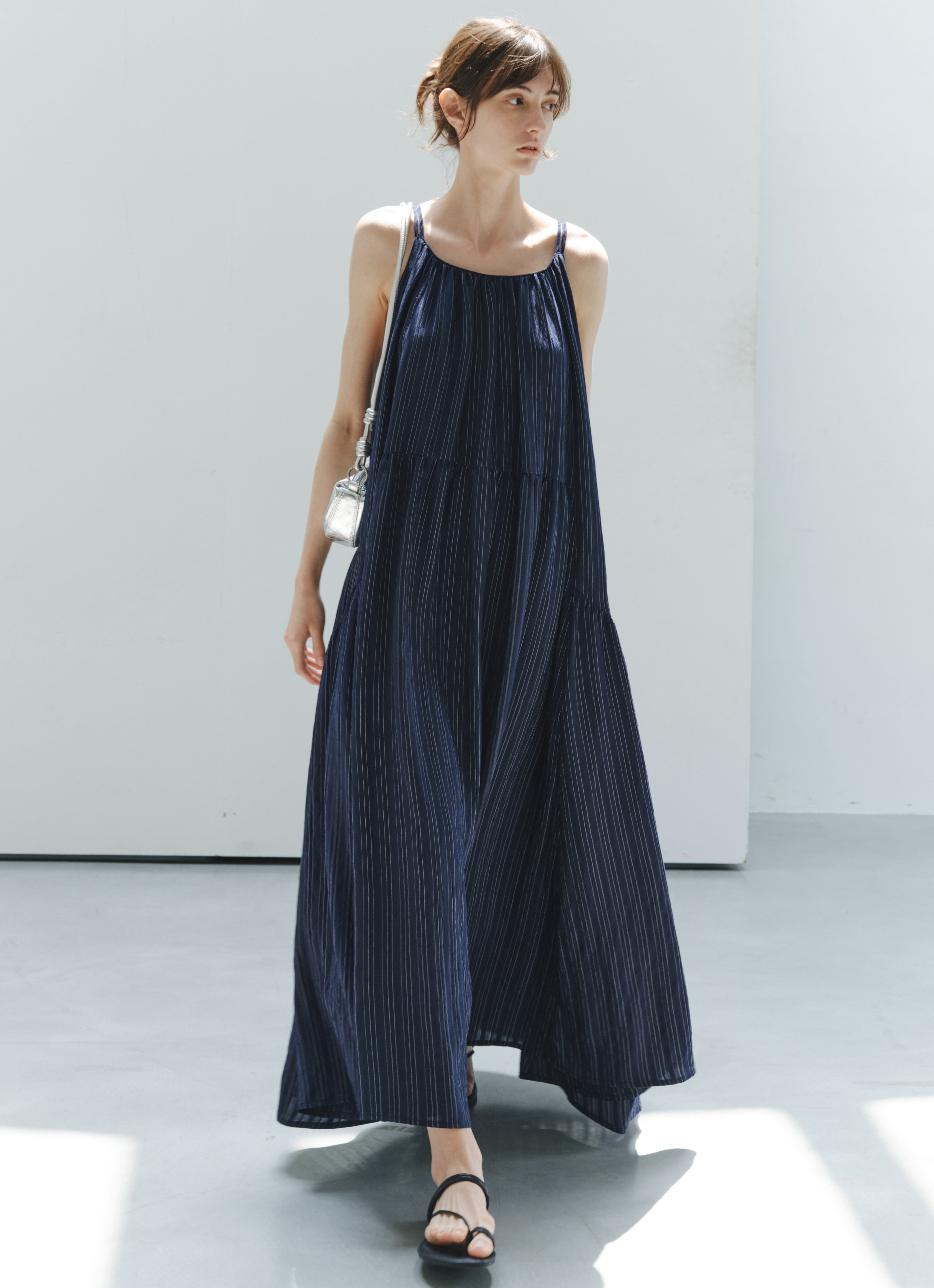 NAVY BLUE STRIPE DRESS / ネイビーブルーストライプワンピース