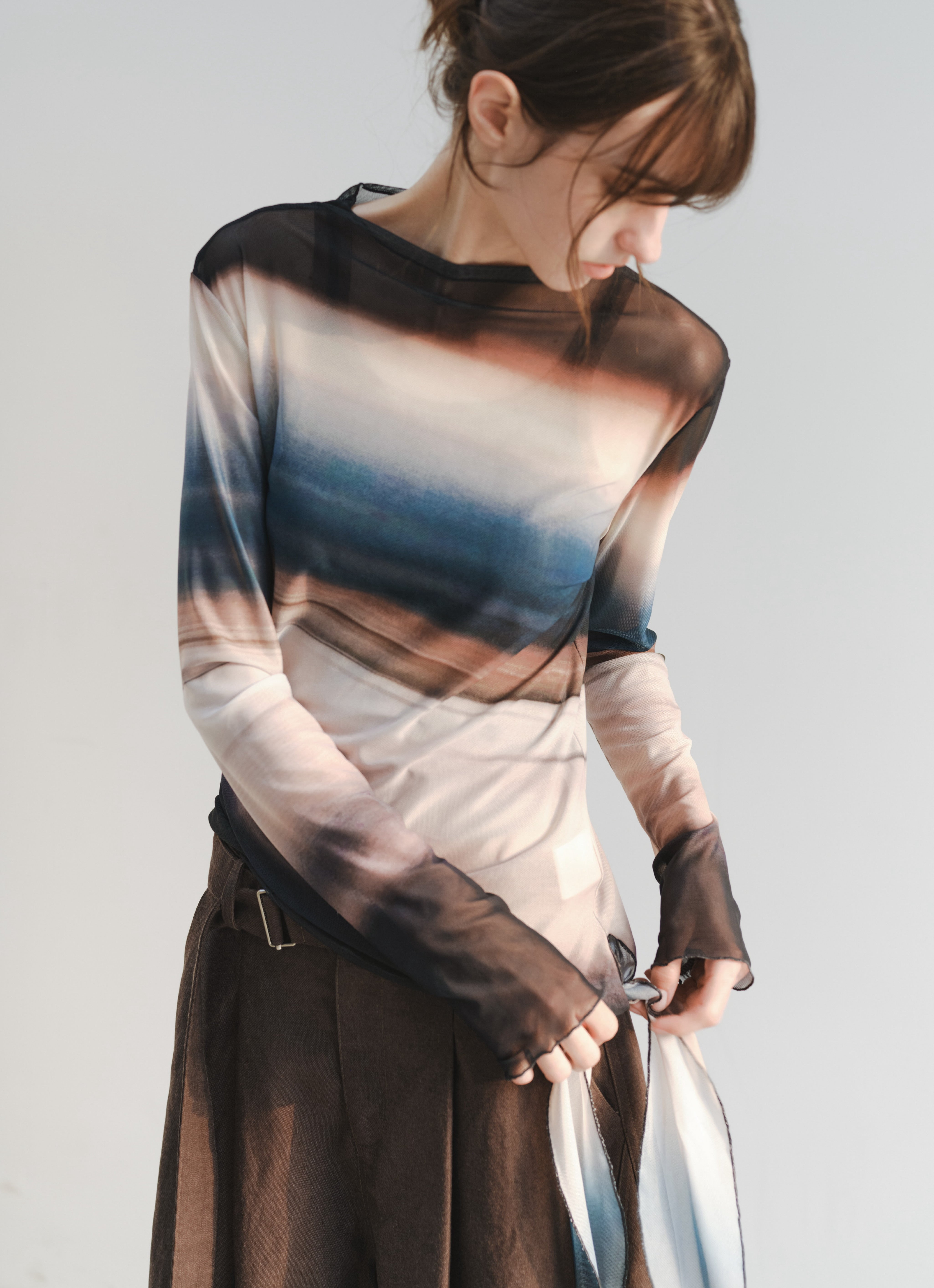 GLOW TIE SHEER TOP / グロータイシアートップ