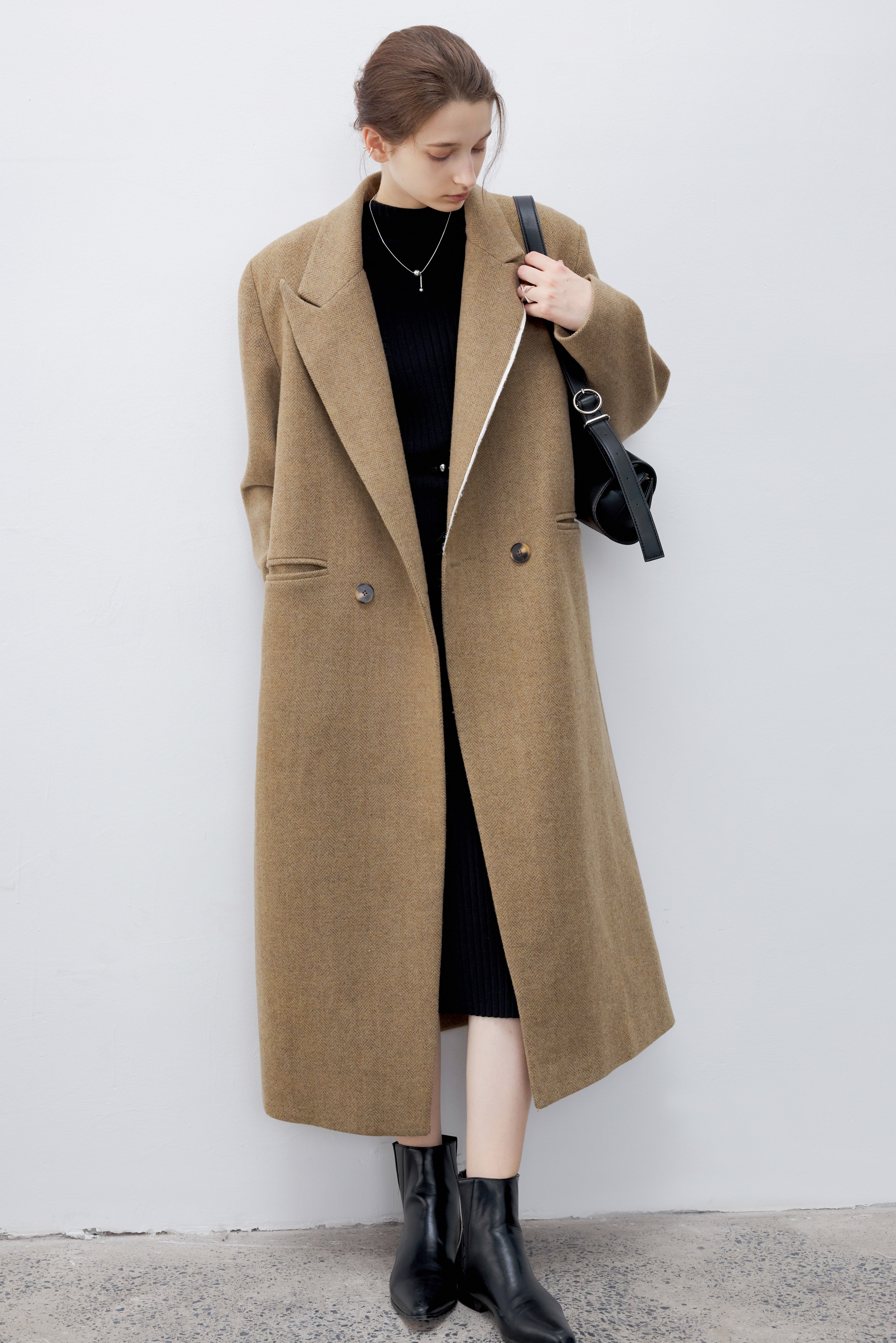 WHITE LINE WOOL TWEED COAT / ホワイトラインウールツイード 