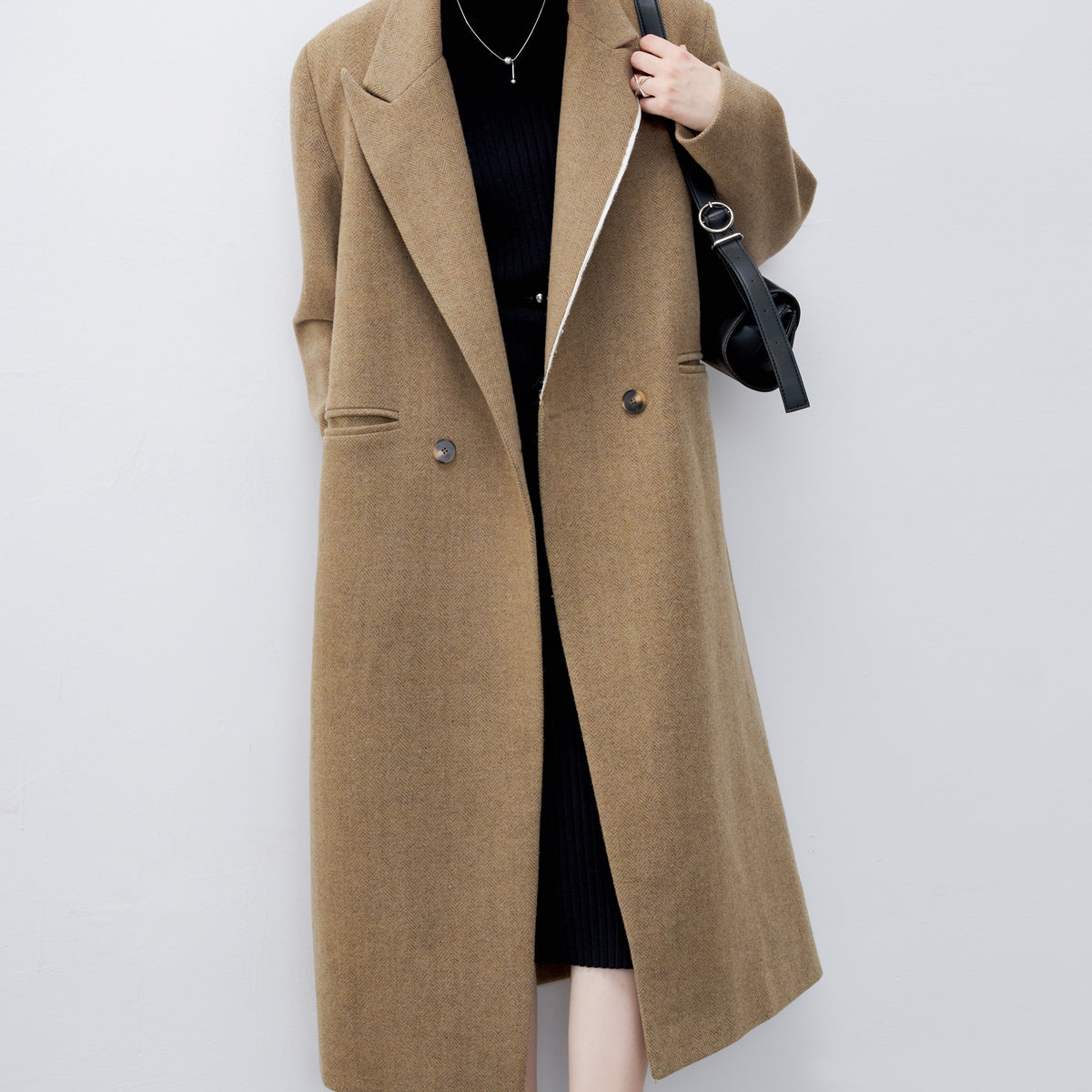 WHITE LINE WOOL TWEED COAT / ホワイトラインウールツイードコート