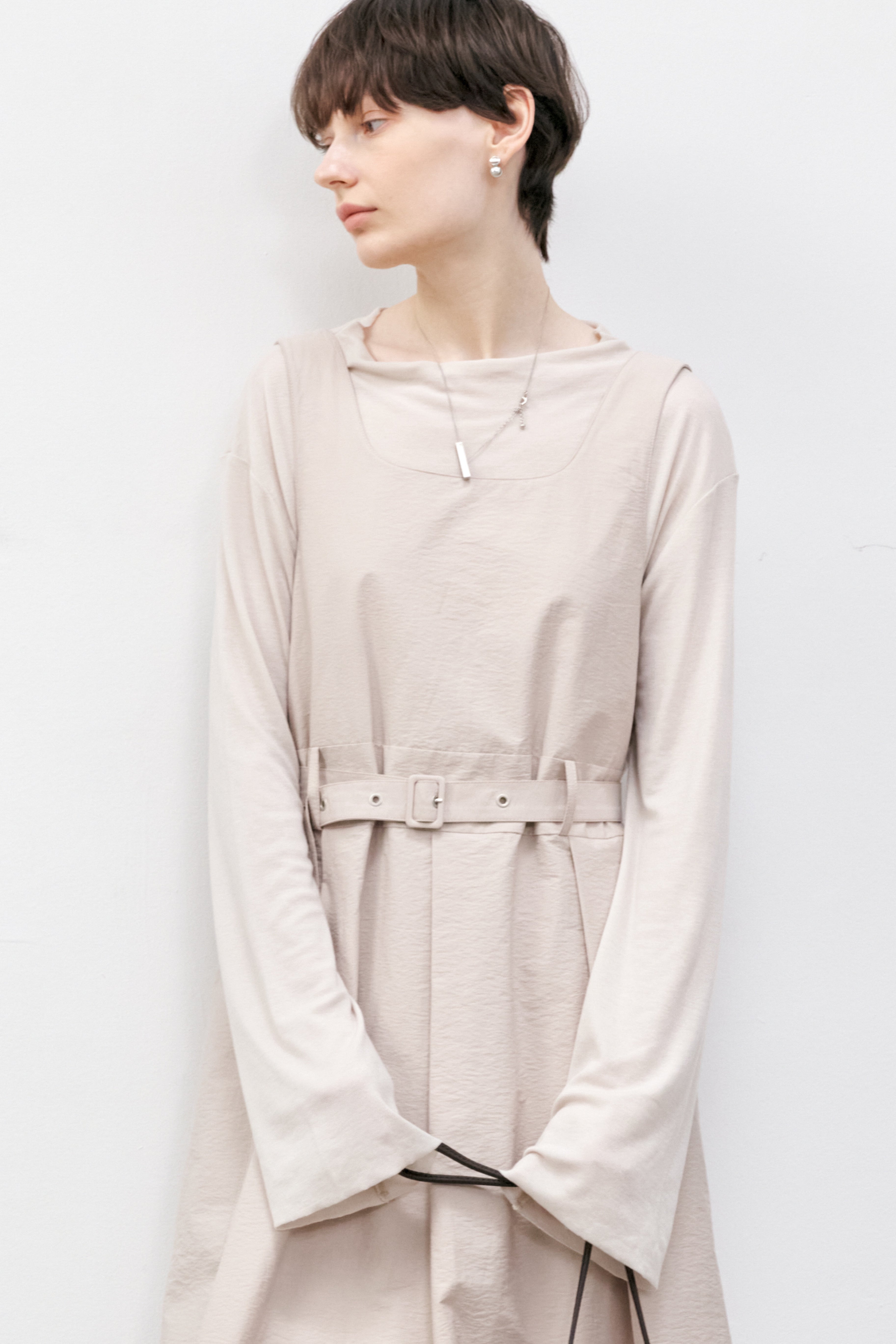 BOAT NECK DRAPE TOP / ボートネックドレープトップ