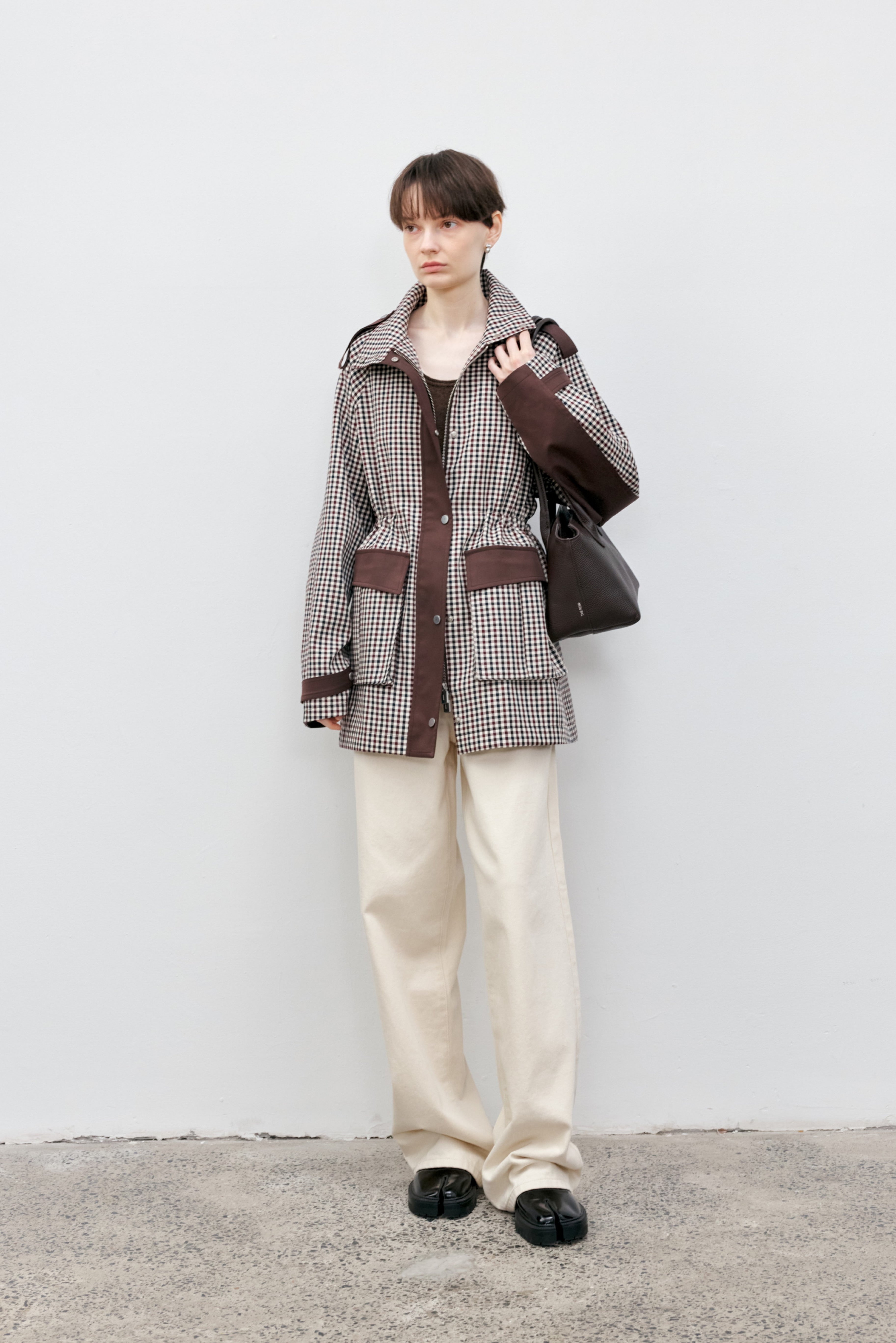 CLASSIC PLAID MIDDLE TRENCH / クラシカルチェックミドルトレンチ