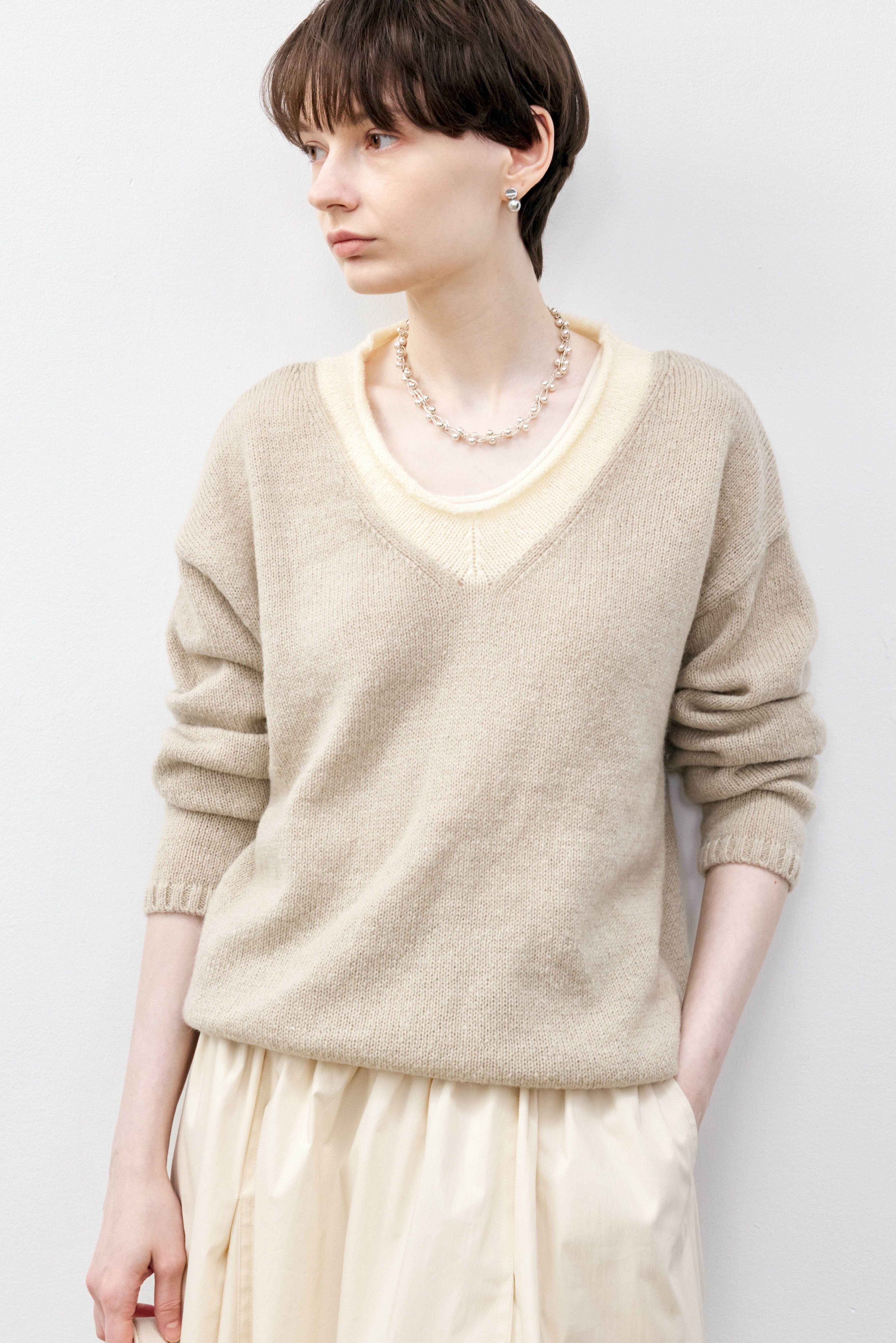 LAYERED COLOR SOFT SWEATER / レイヤードカラーソフトセーター