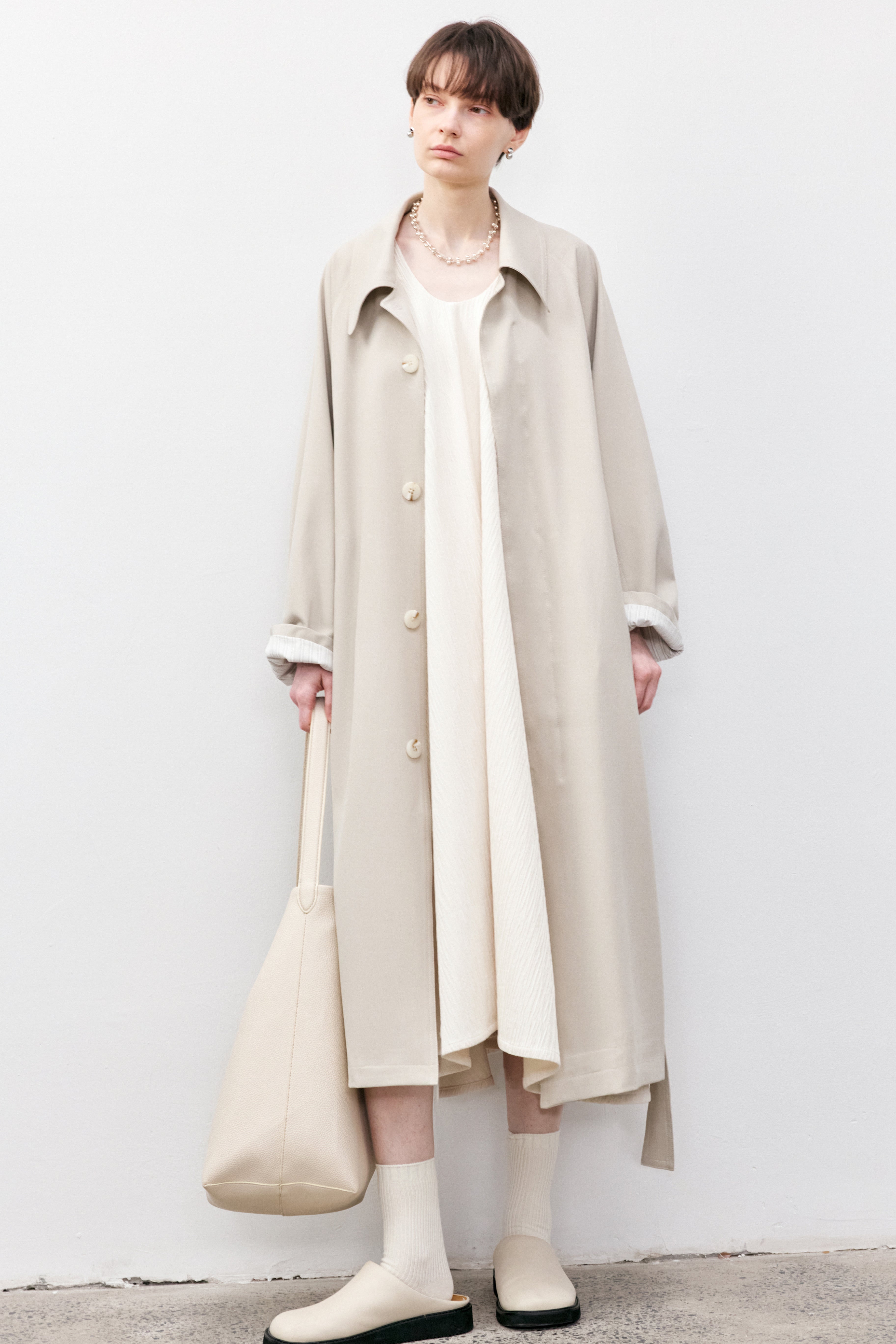 CUFF STRIPE PALE TRENCH / カフストライプペールトレンチ