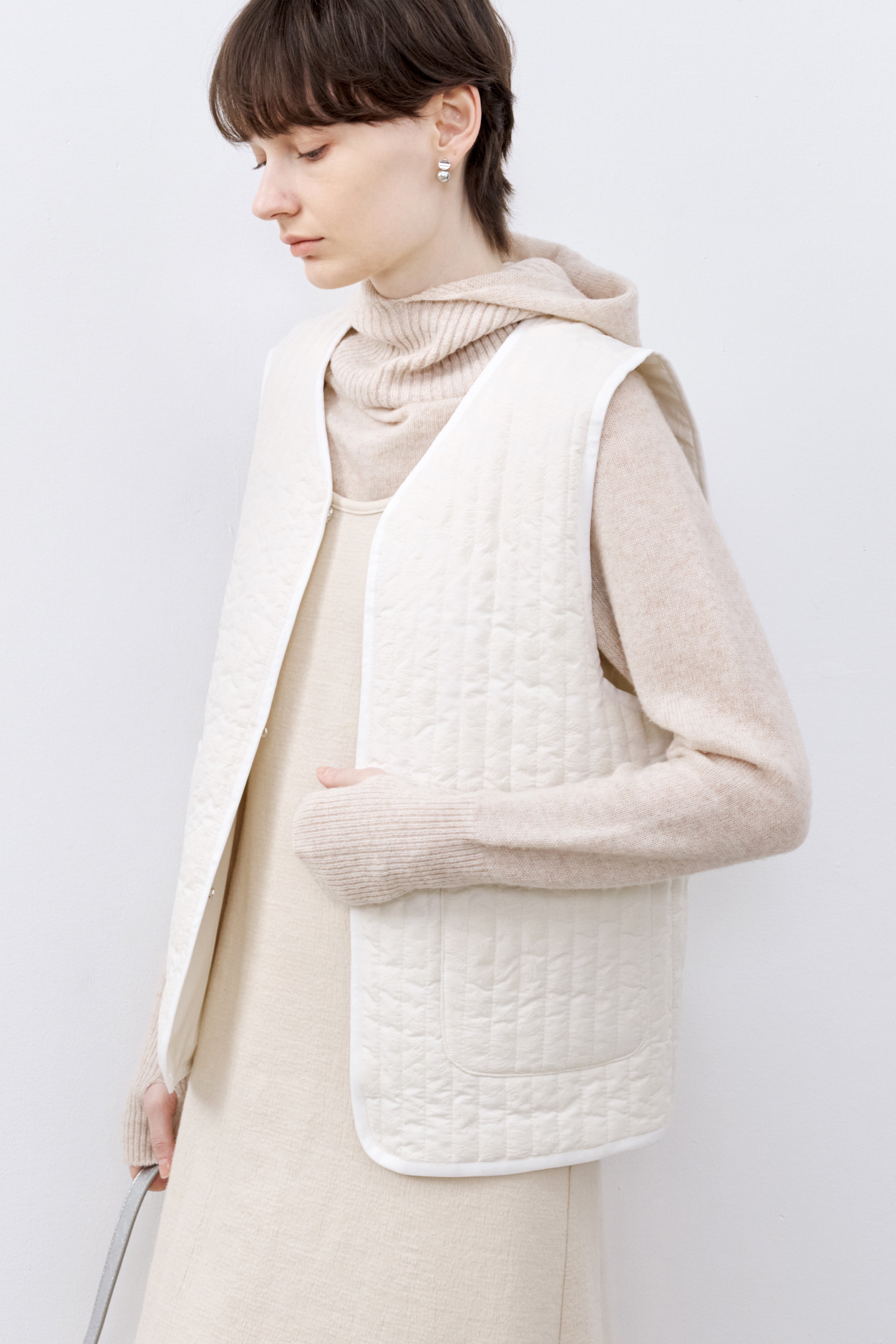 SNOW WHITE QUILTED VEST / スノーホワイトキルティングベスト