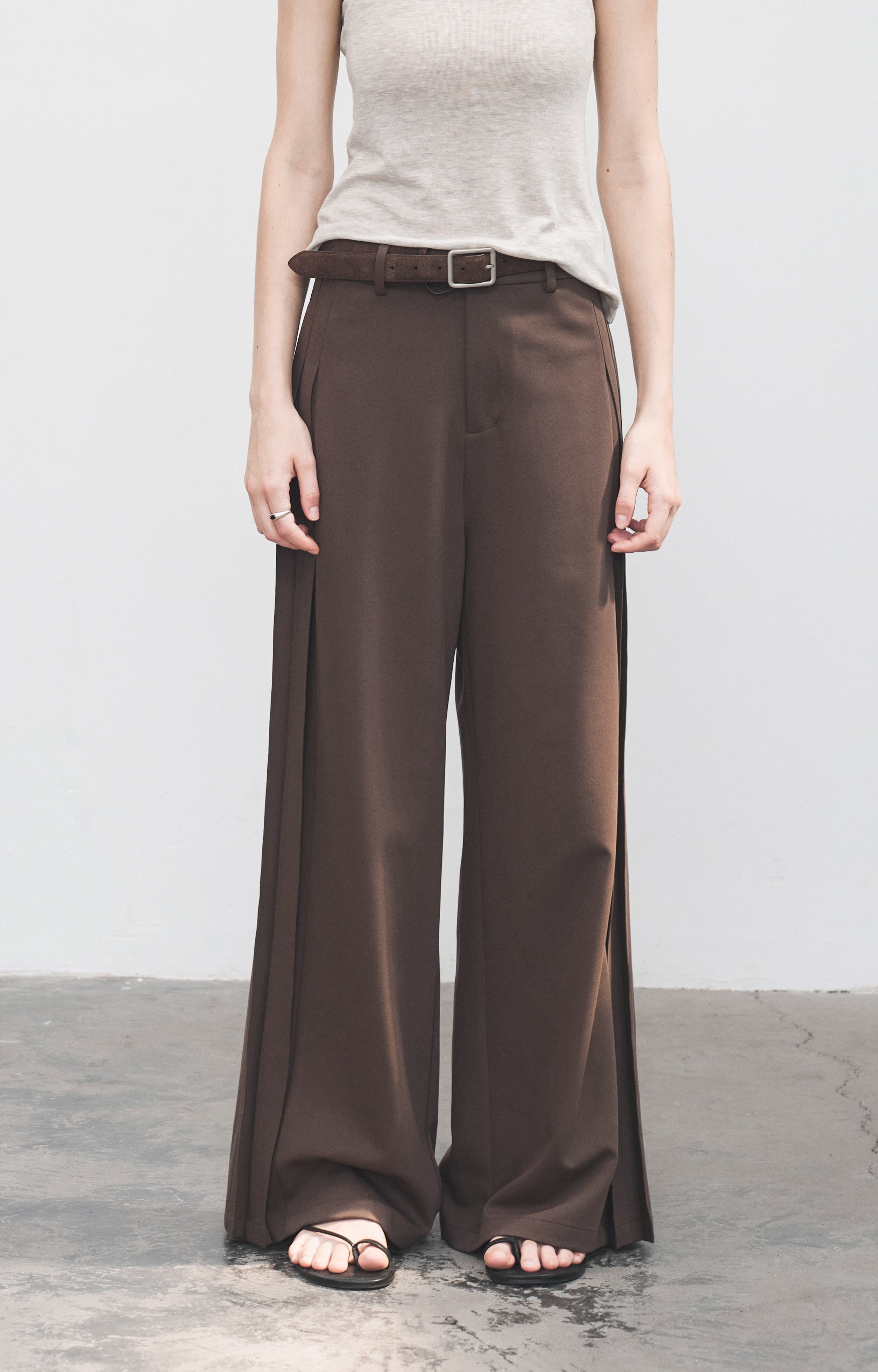 SIDE PLEATED WIDE SLACKS / サイドプリーツワイドスラックス