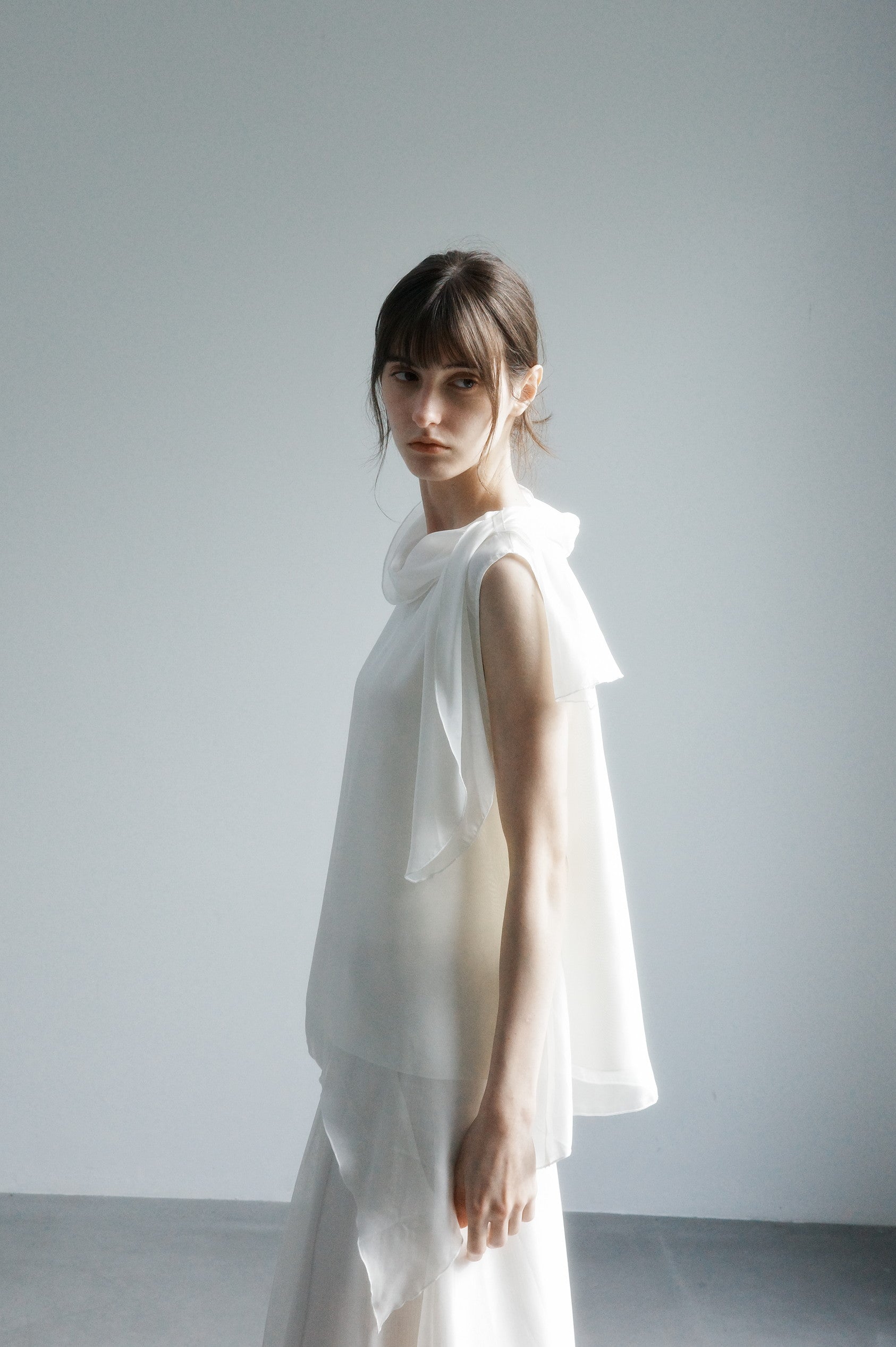 SHEER VEIL LAYERED BLOUSE
