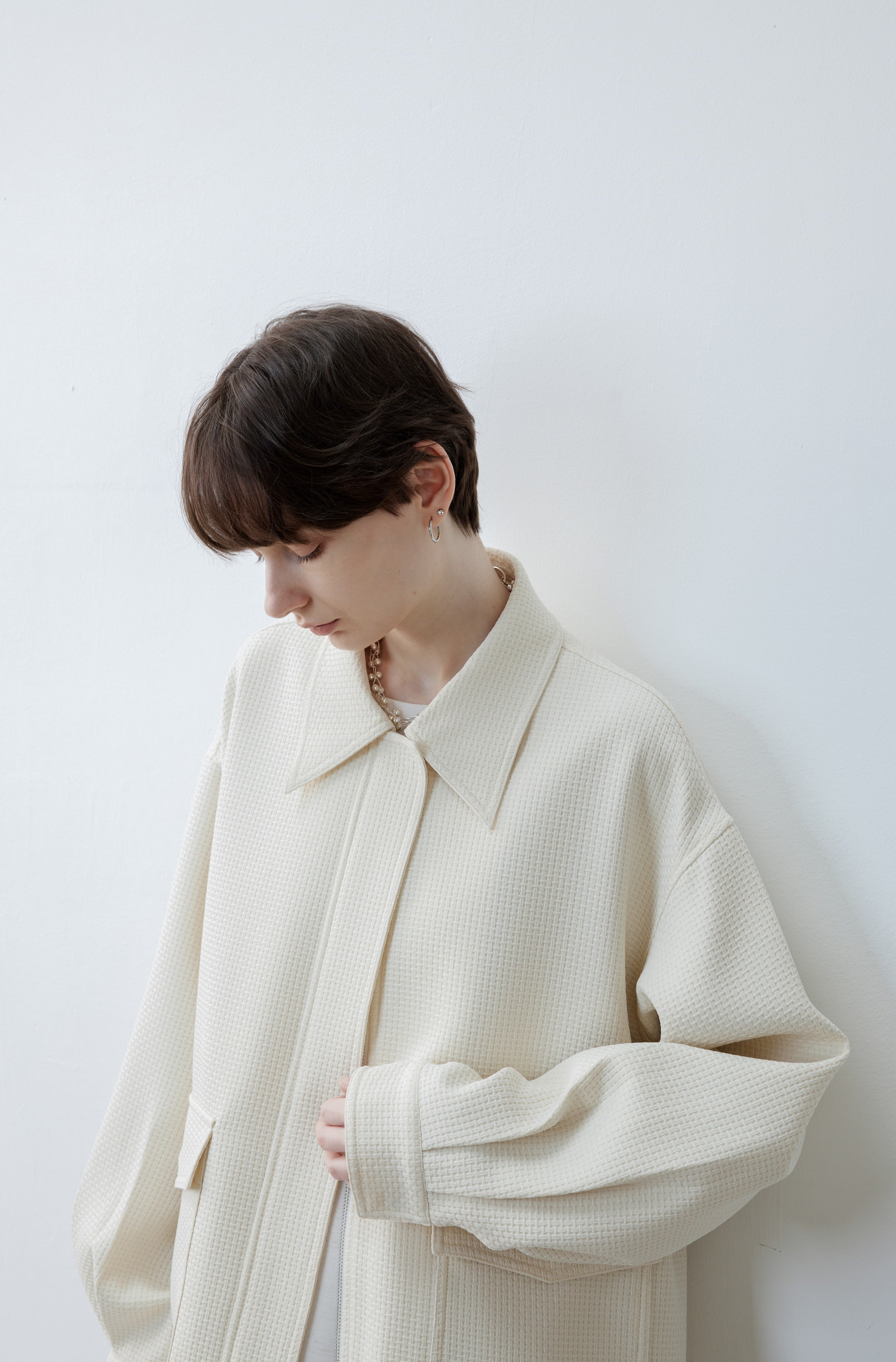 NATURAL PLAIN WAFFLE JACKET / ナチュラルプレーンワッフルジャケット