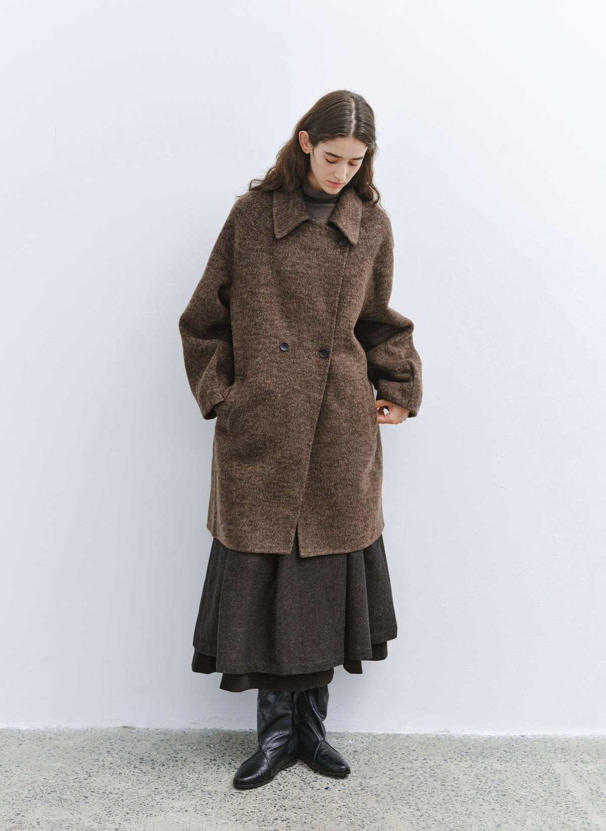 LAYERED FLARE WARM SKIRT