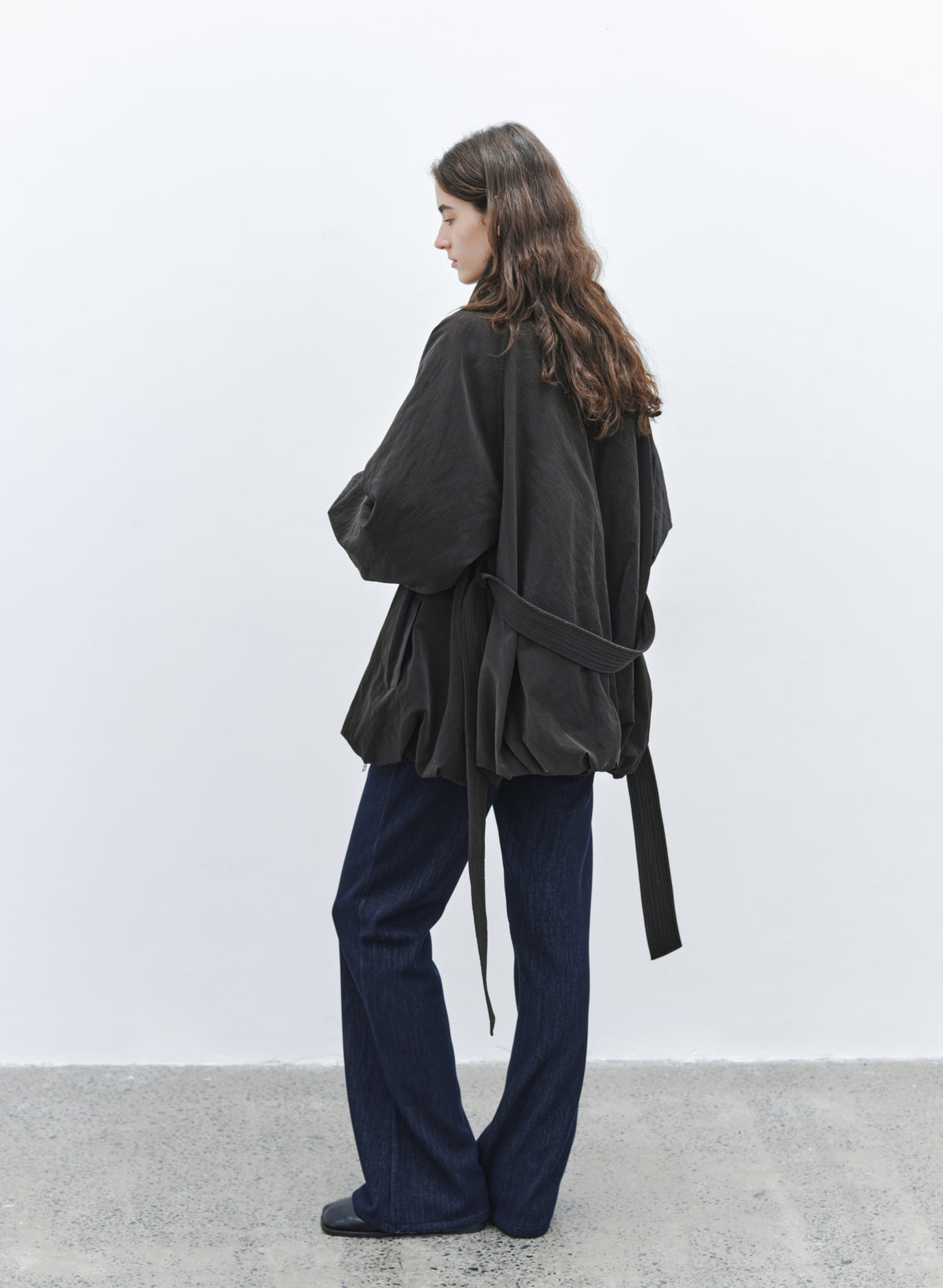 MATTE LEATHER SCARF DOWN