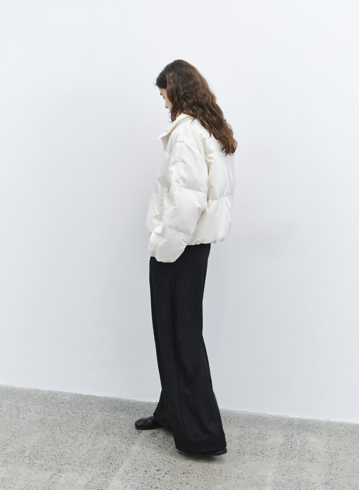 STAND COLLAR SHORT DOWN