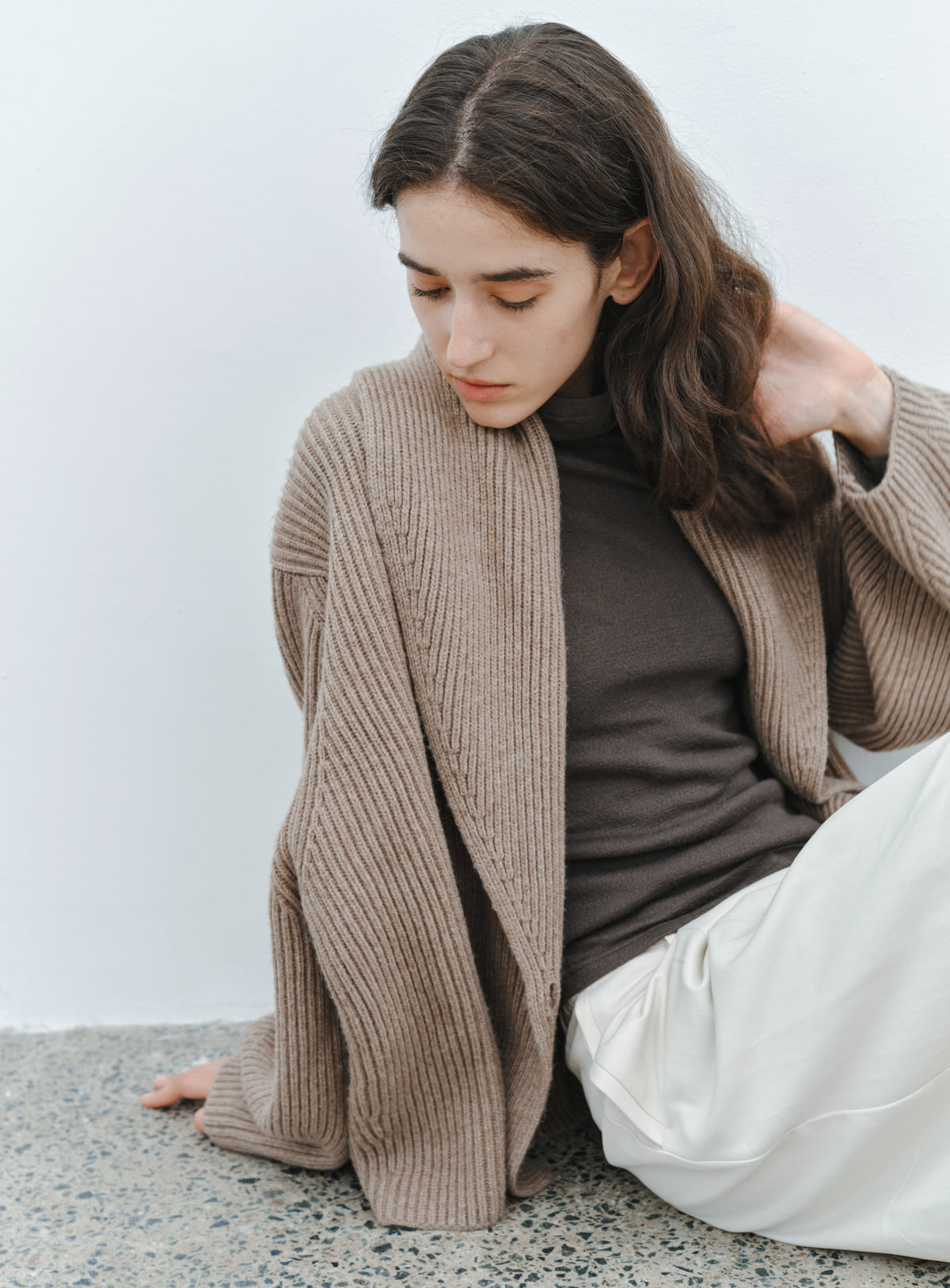 CHUNKY RIB KNIT JACKET