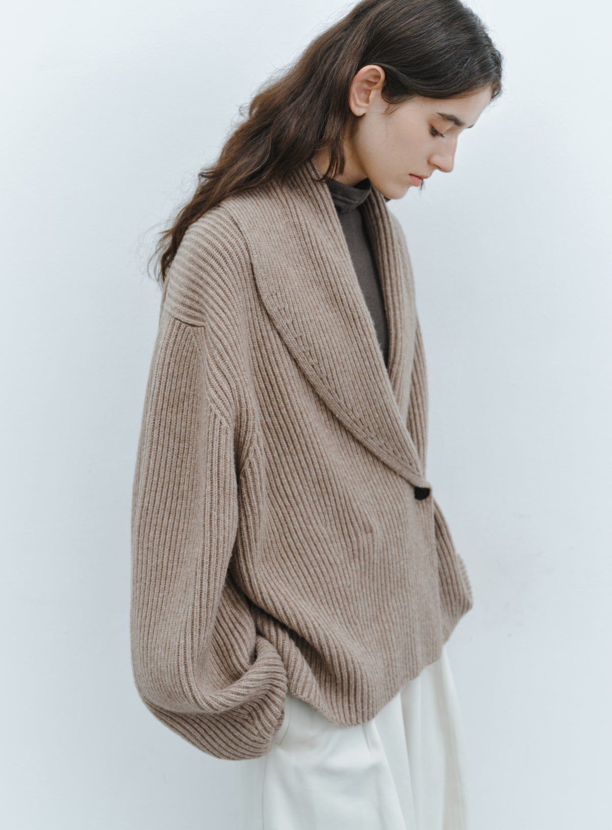 CHUNKY RIB KNIT JACKET